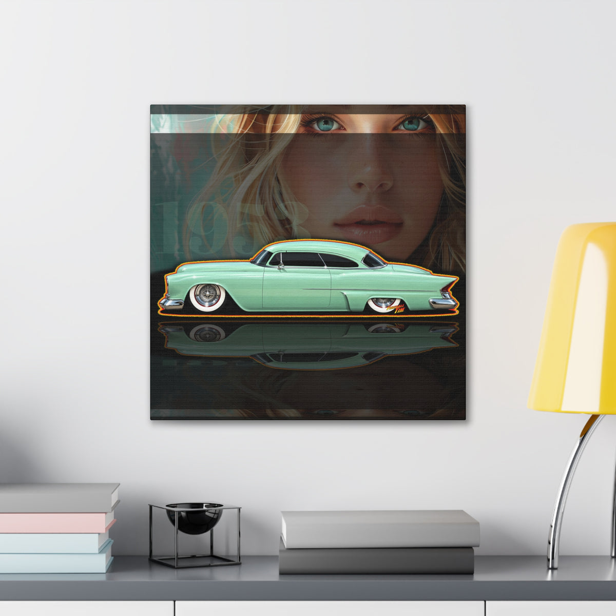 BUICK 1953 Kustom Special Collectible Fireball Art Canvas Stretched Print