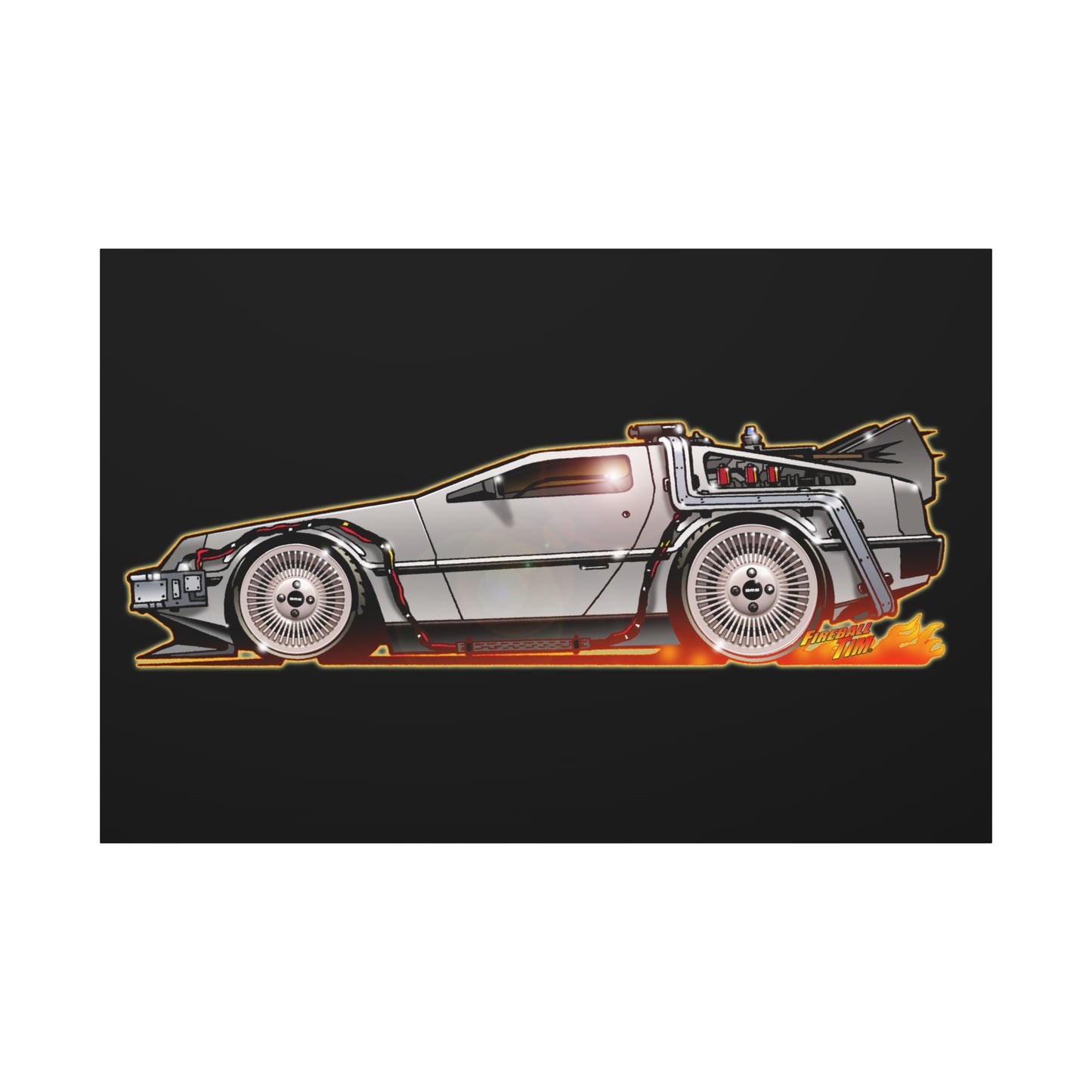 BACK to the FUTURE Delorean Time Machine Canvas Art Wall Print