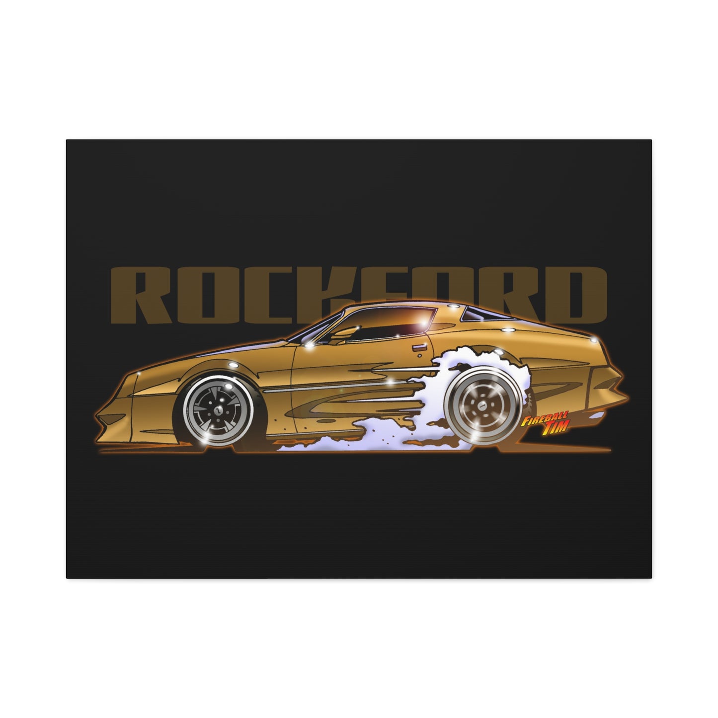 ROCKFORD FILES Pontiac Firebird Fireball Art Canvas Wall Print