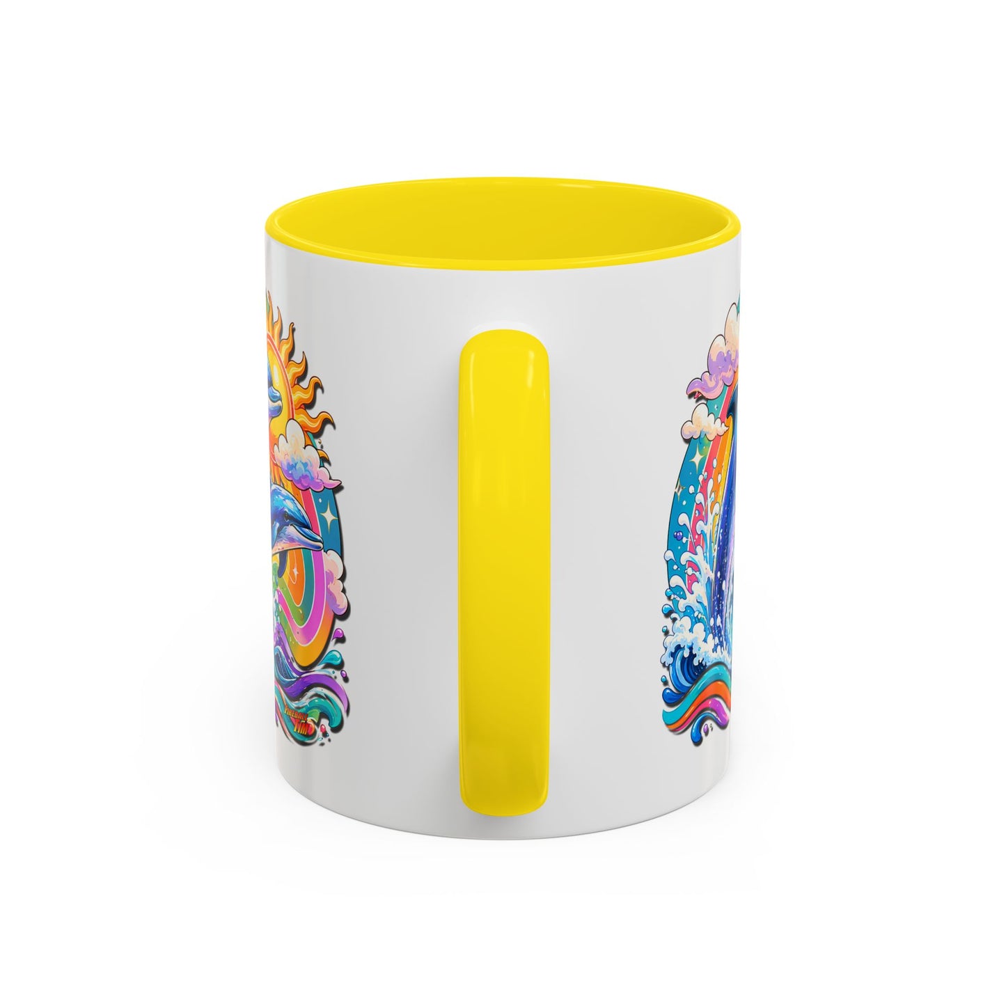 DOLPHIN SPLASH 2 Aquarium Series Fireball Art Coffee Mug - 2 Sizes