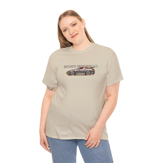 RISKY BUSINESS Porsche 928 Fireball Art Cotton Tee Shirt - Colors