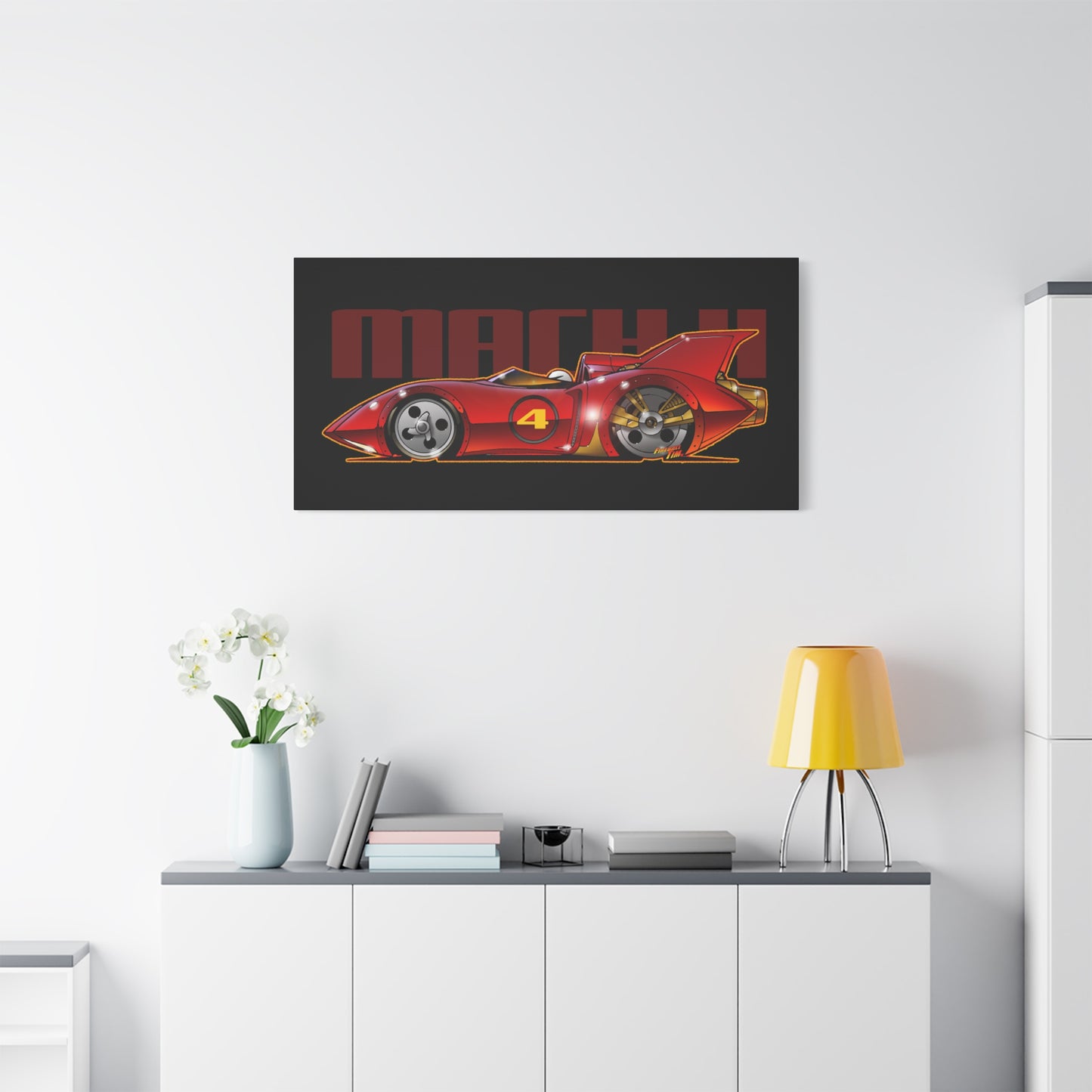 SPEED RACER MACH 4 Fireball Art Canvas Wall Print