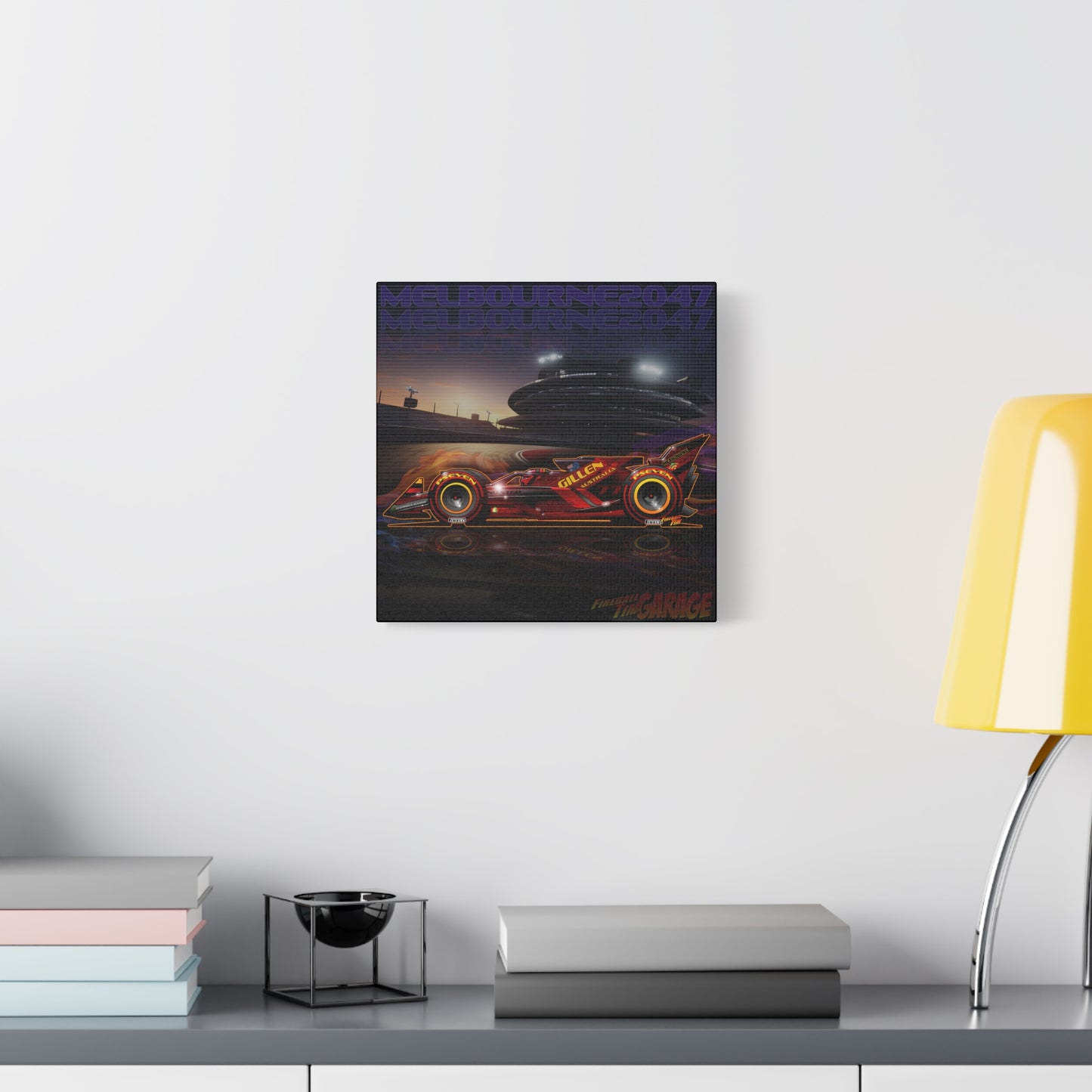GILLEN AUSTRALIA F1 2047 Race Car Canvas Art Wall Print - 12x12