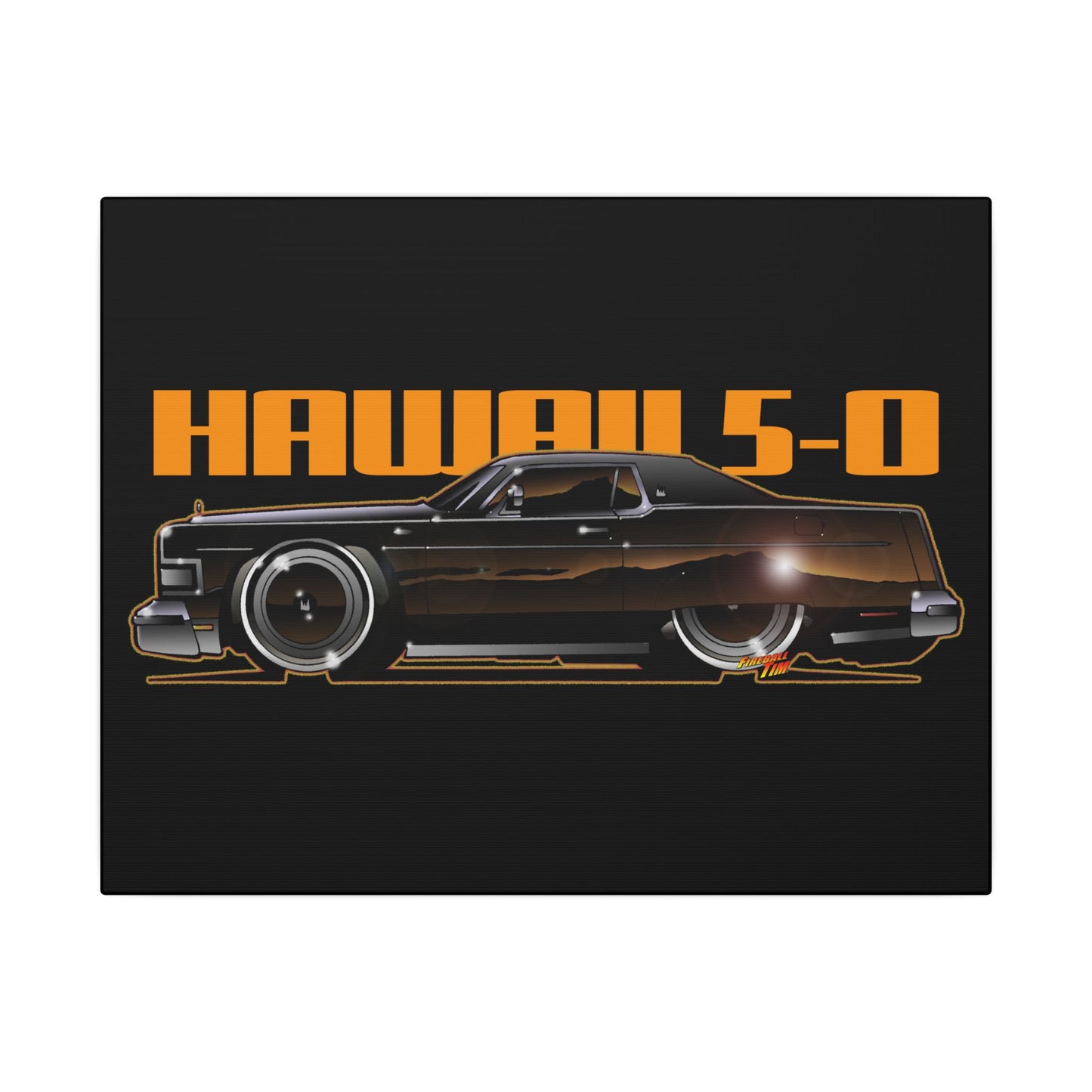 HAWAII 5-O 1974 MERCURY MARQUIS BROUGHAM Fireball Art Canvas Print - 11X14