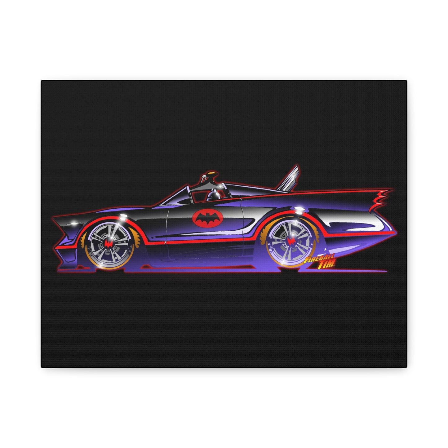 BATMOBILE 1966 BATMAN TV Car Canvas Art Print 11x14