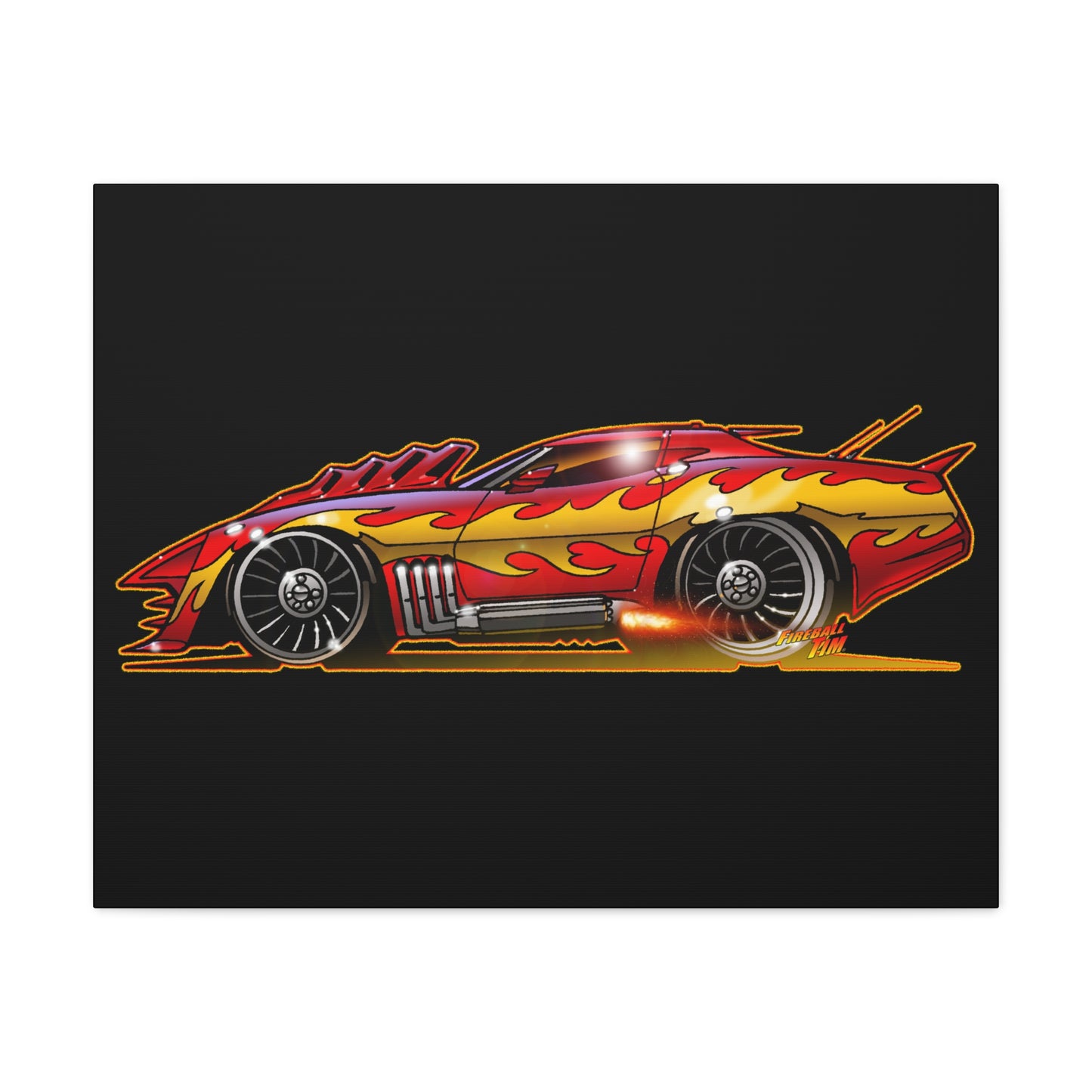CORVETTE SUMMER Movie Car Fireball Art Canvas Print