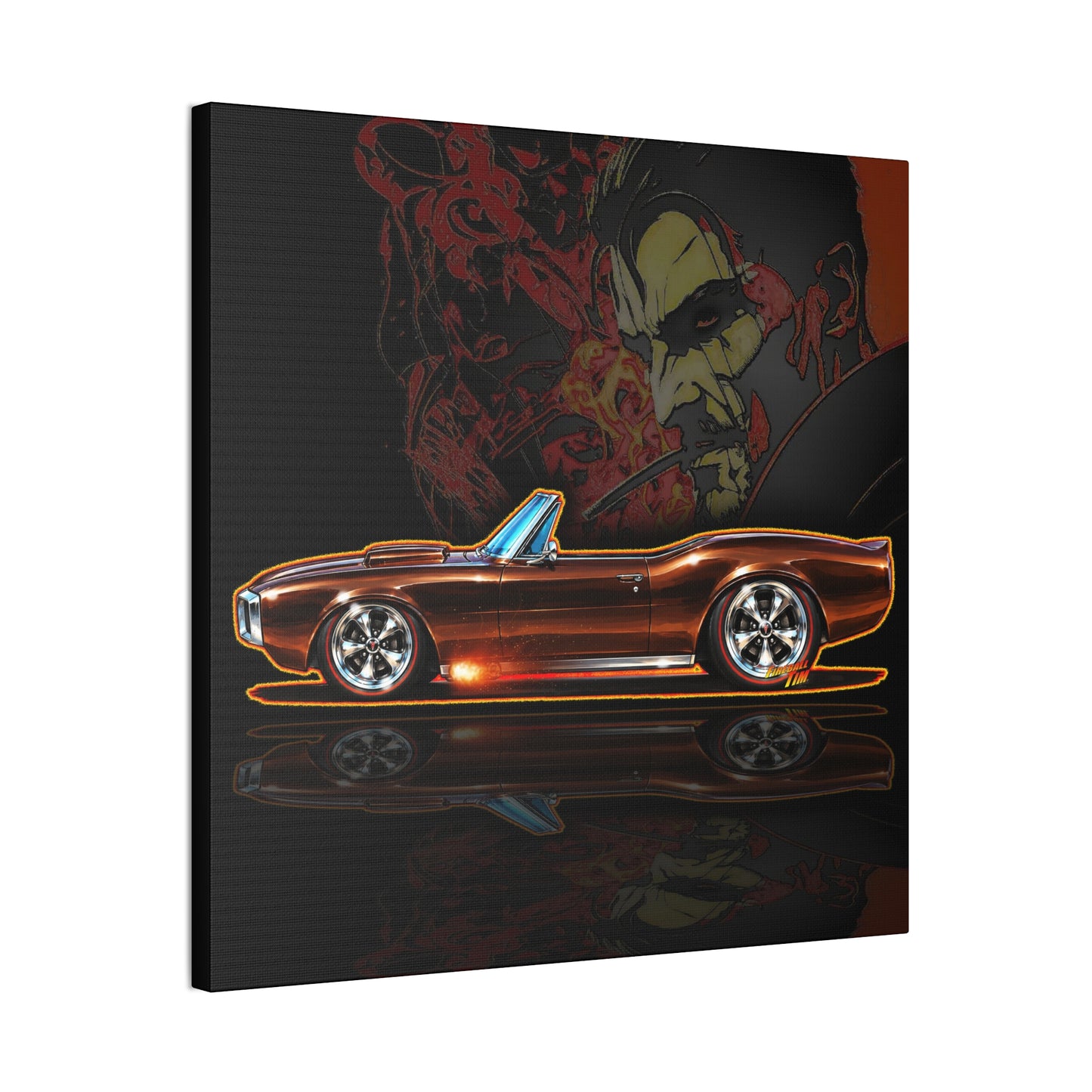 HOT WHEELS Sweet 16 CUSTOM FIREBIRD Collectible Fireball Art Canvas Stretched Print