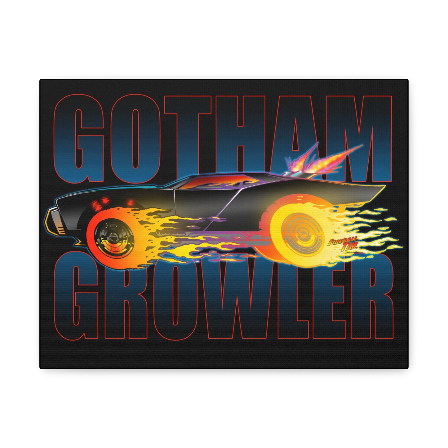 BATMOBILE 2021 Robert Pattinson GOTHAM GROWLER Concept Art Canvas Print 11x14