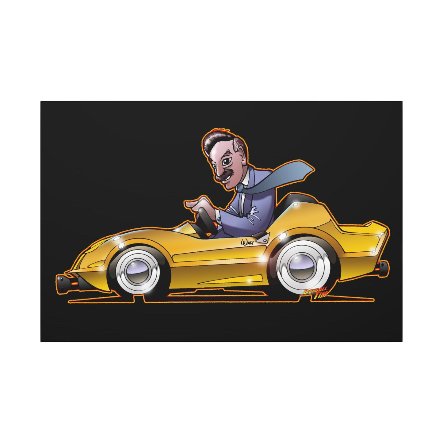 AUTOPIA CLASSIC Walt Disney Fireball Art Canvas Print