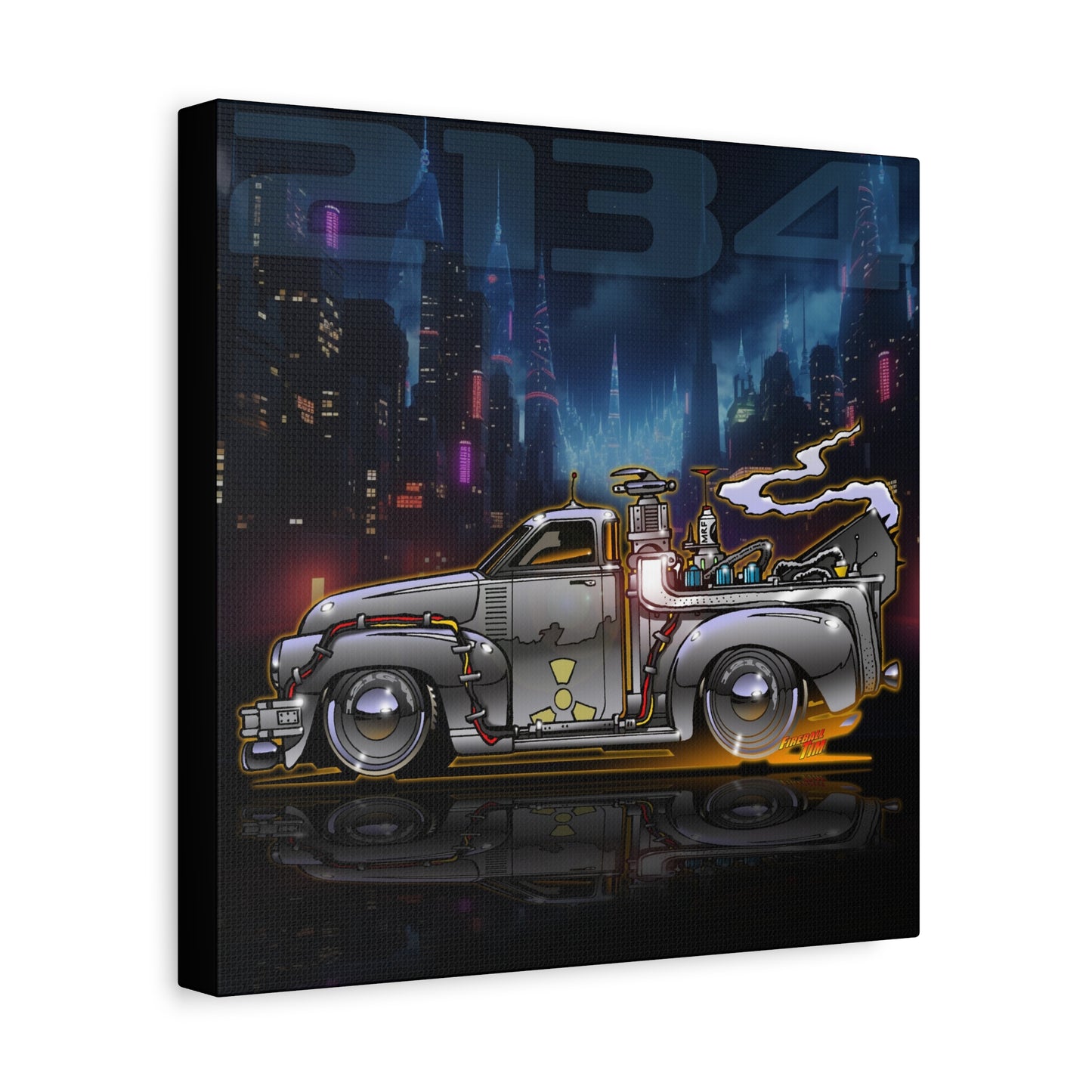 BACK THE THE FUTURE Chevy 3100 Pickup Time Machine Canvas Art Wall Print - 2 Sizes