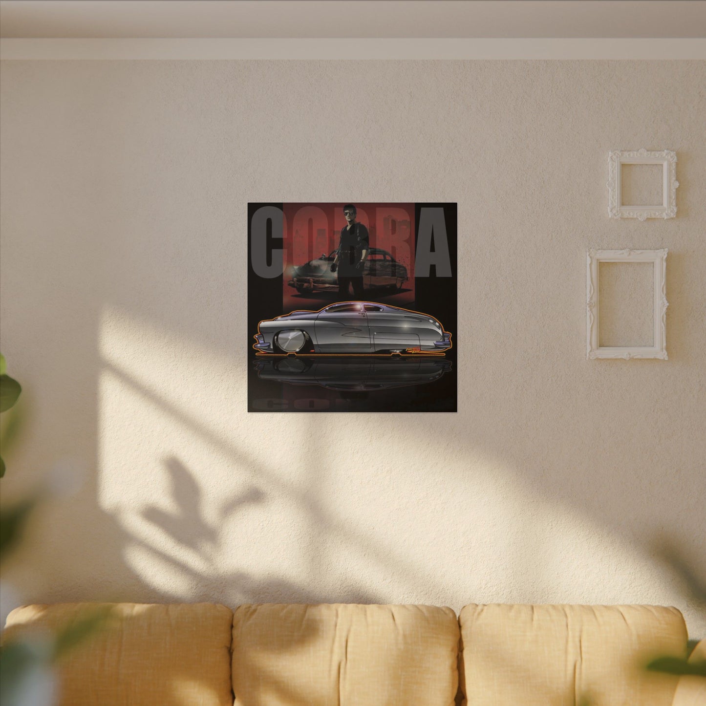 COBRA MERCURY Sylvester Stallone Movie Car Fireball Art Canvas Print