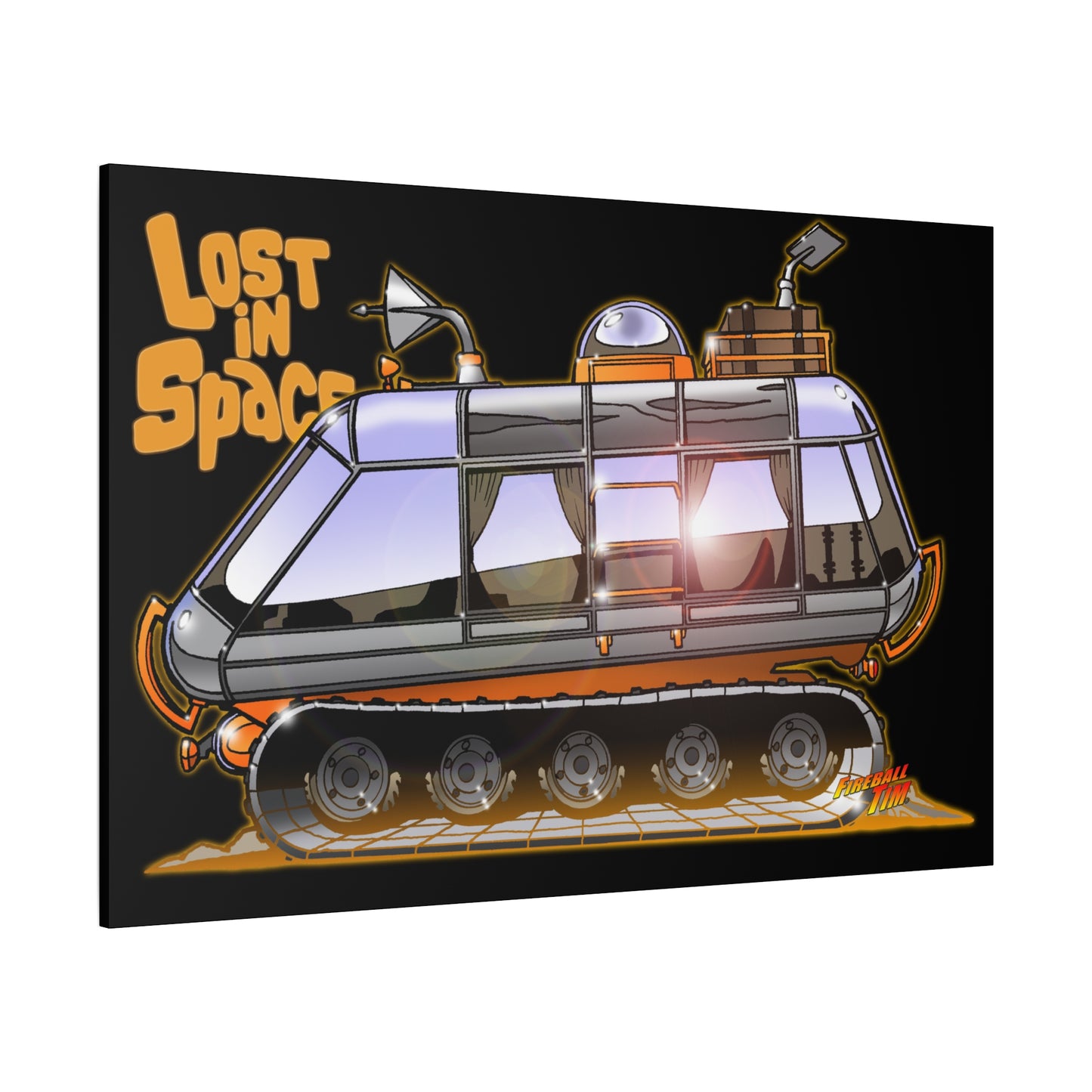 LOST in SPACE Classic TV Chariot Canva Art Wall Print