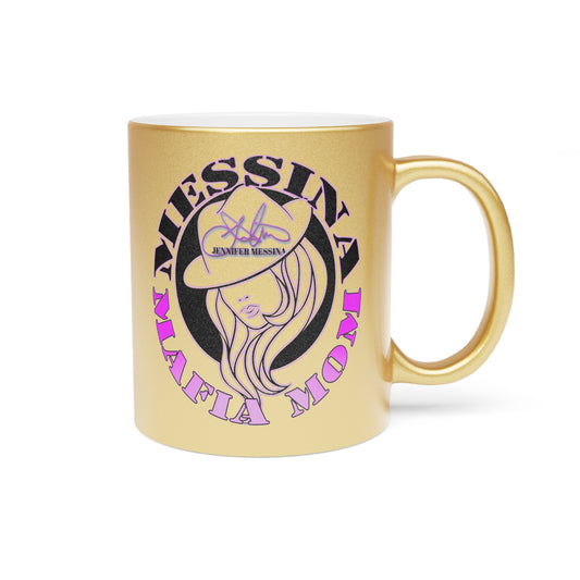 MAFIA MOM Jennifer Messina Metallic Mug Silver & Gold-Mug-Fireball Tim Garage