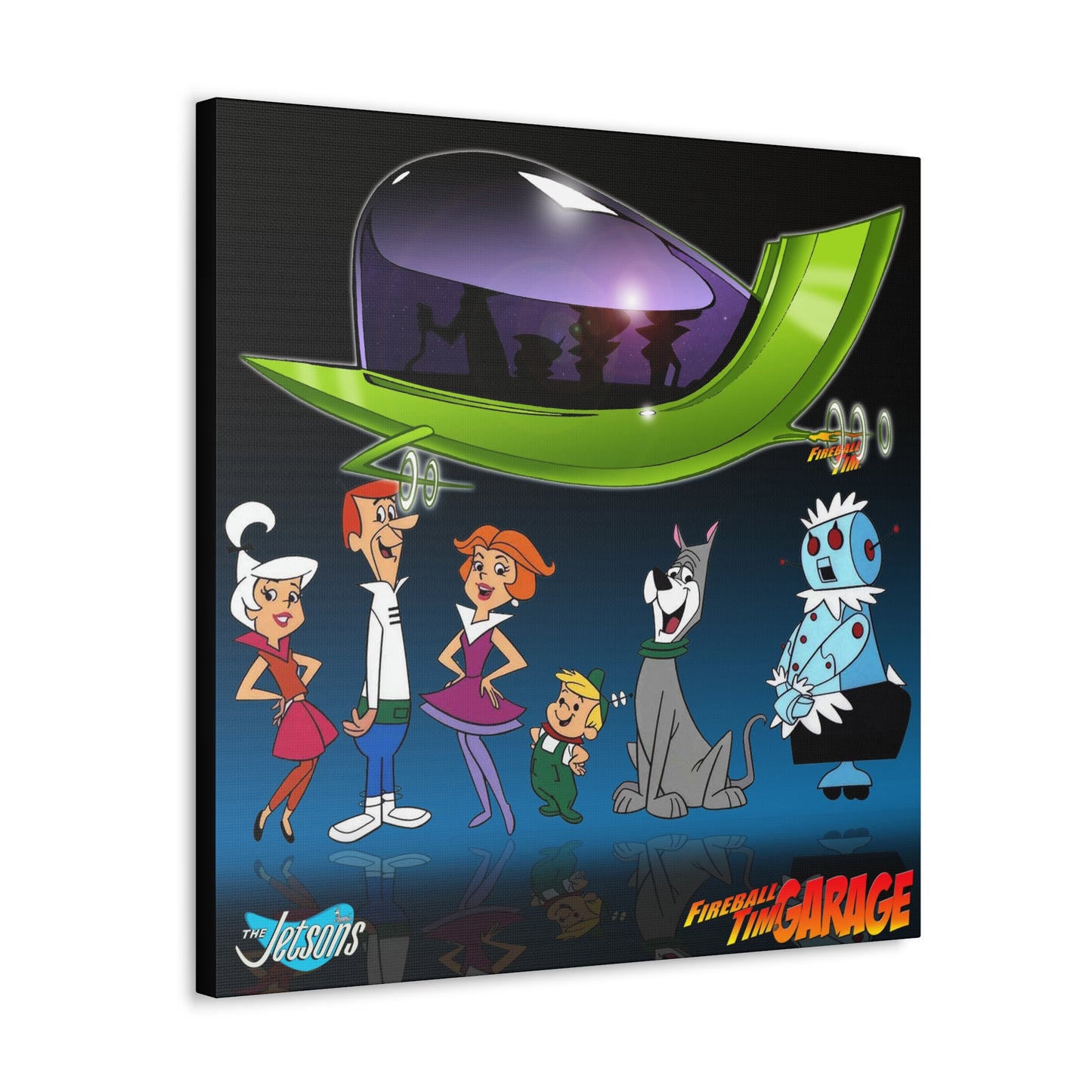 THE JETSONS Family Concept Art MASTERPRINT Canvas Print 24x24