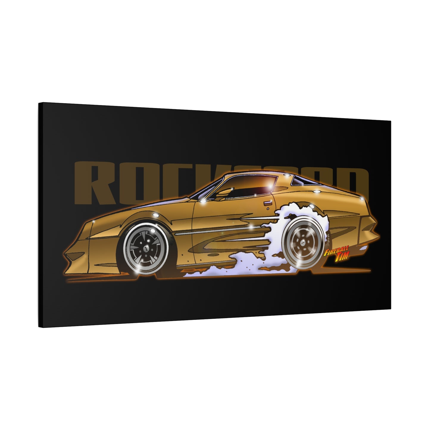 ROCKFORD FILES Pontiac Firebird Fireball Art Canvas Wall Print
