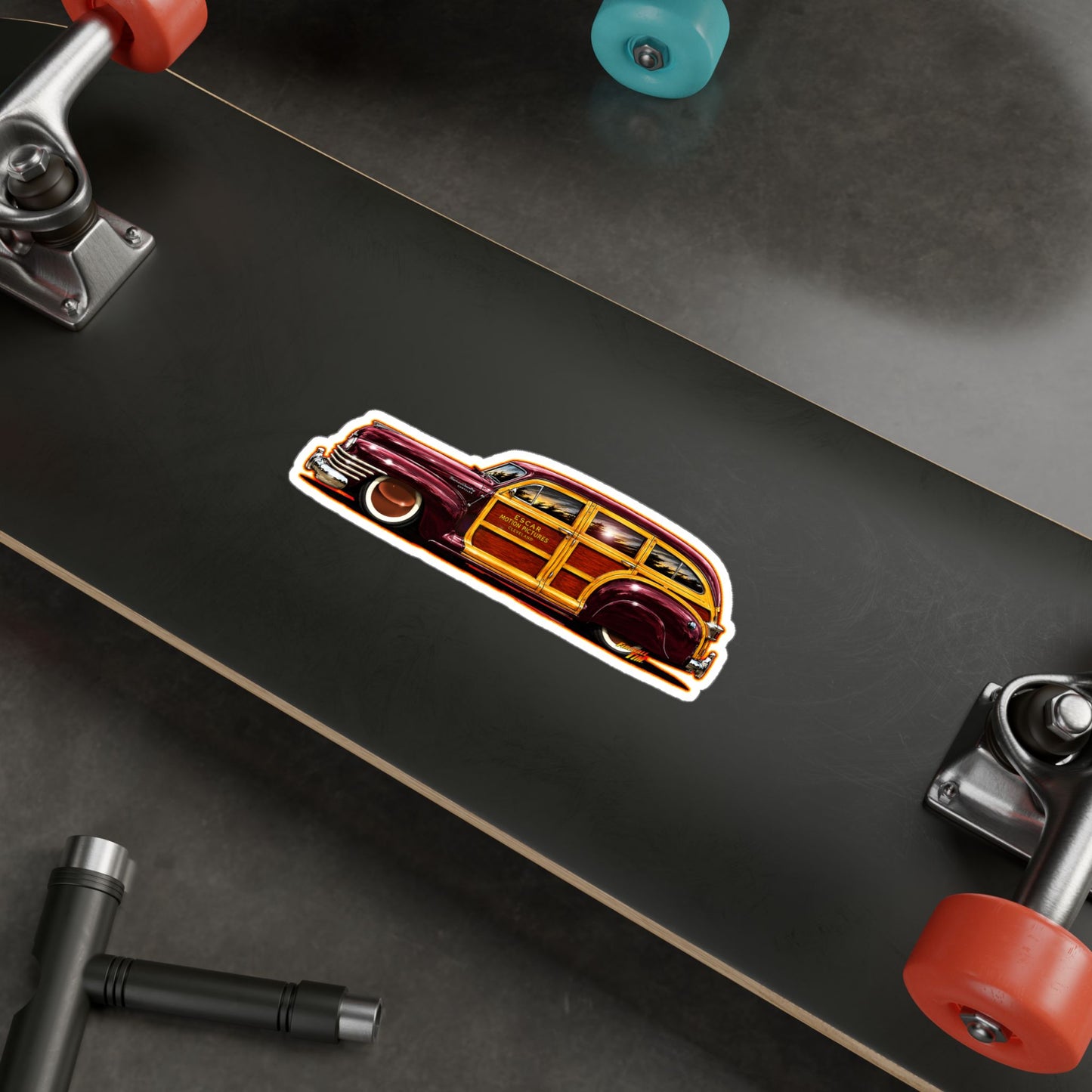 CHRYSLER TOWN & COUNTRY 1942 Collectible Fireball Art Stickers - 4 Sizes