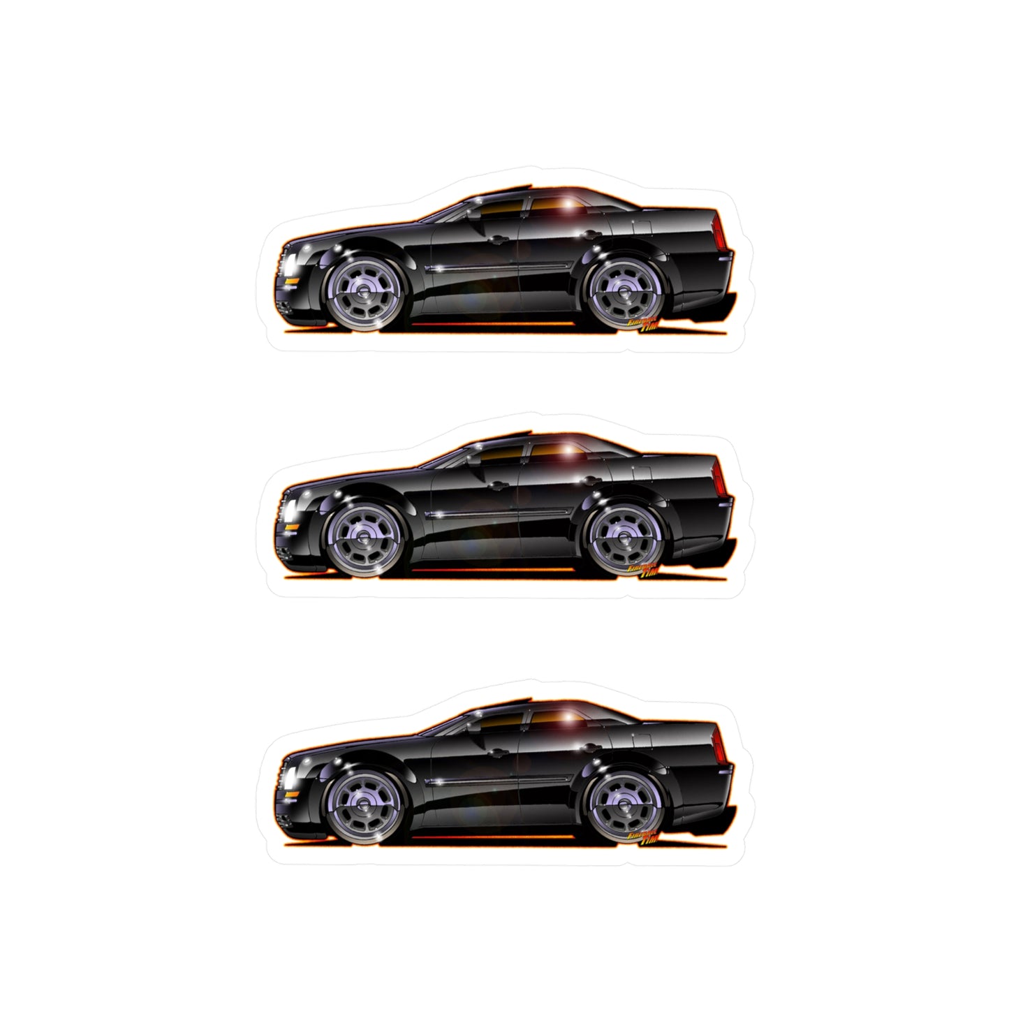 CHRYSLER 300 Fireball Art Collectible Decal Stickers - 4 Sizes