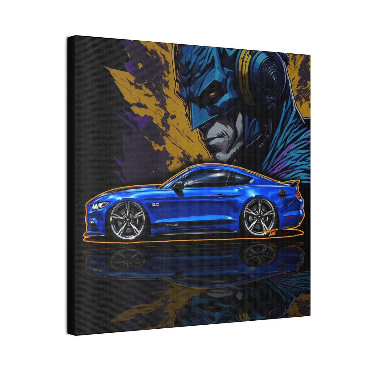 FORD MUSTANG 2017 California Special Collectible Fireball Art Canvas Stretched Print