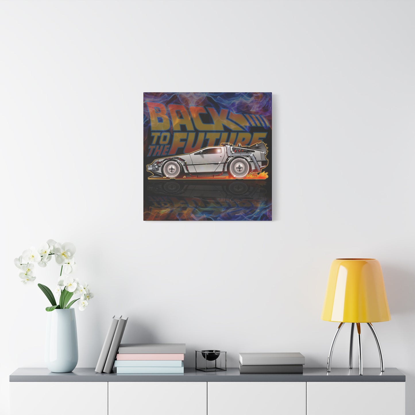 BACK to the FUTURE Delorean Time Machine Canvas Art Wall Print