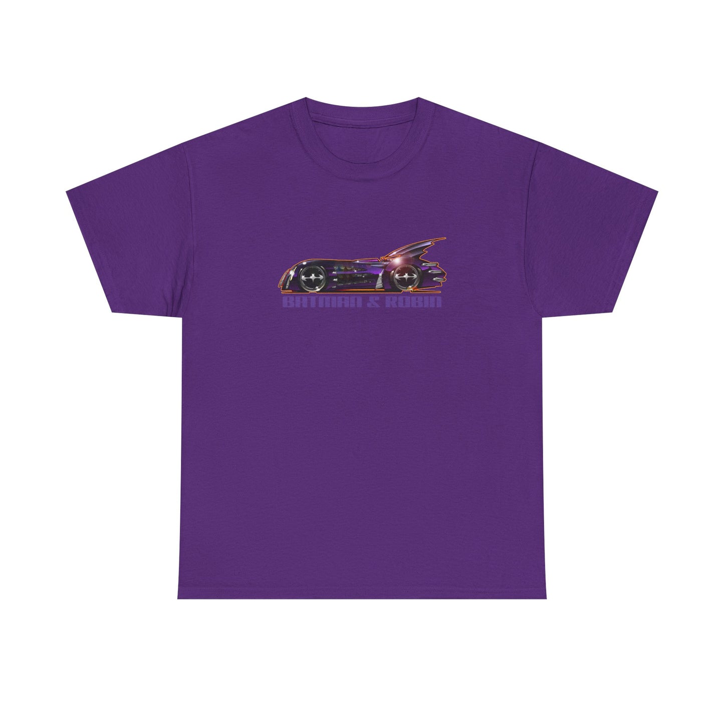 BATMAN & ROBIN 1997 BATMOBILE Movie Car Fireball Art Tee Shirt - Multiple Sizes