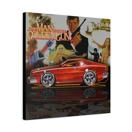 MAN WITH THE GOLDEN GUN AMC Hornet James Bond Fireball Art Canvas Print