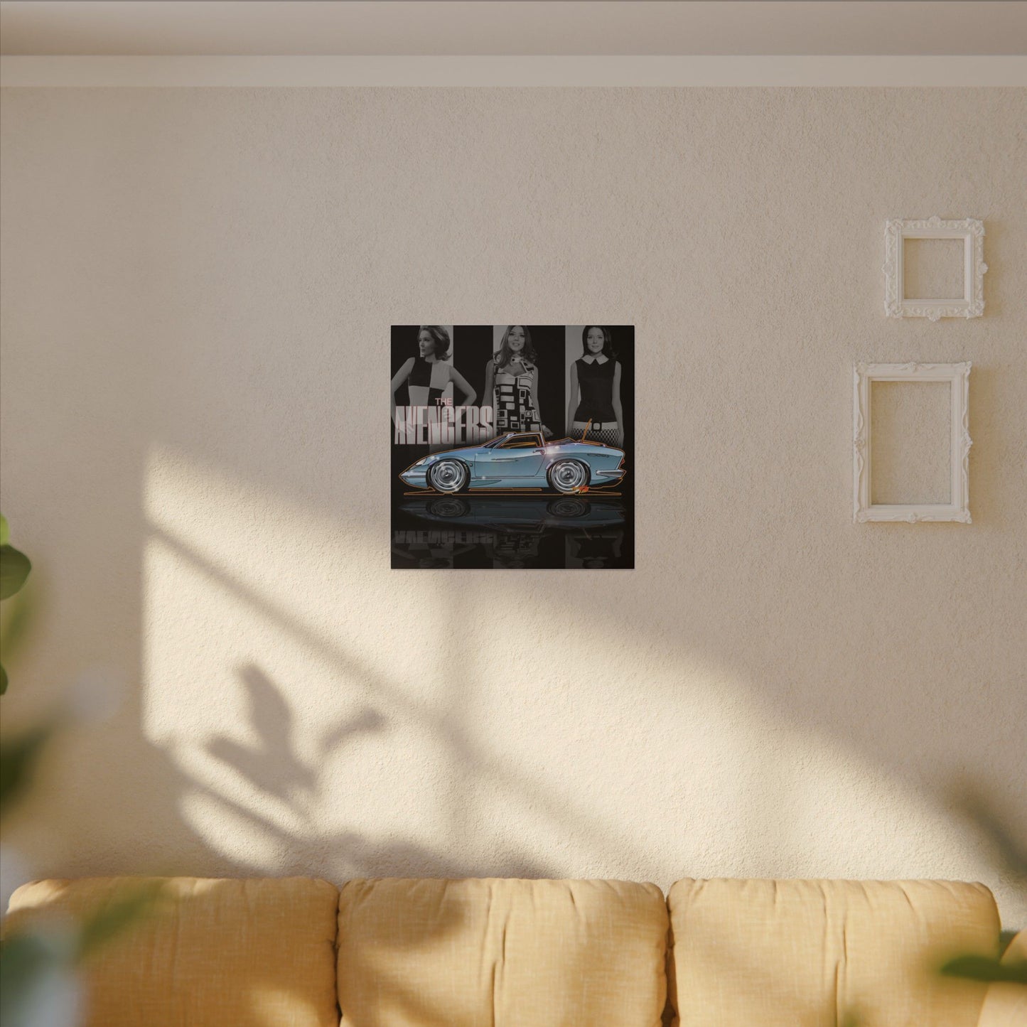 THE AVENGERS TV Show Emma Peel Lotus Elan Canvas Art Print