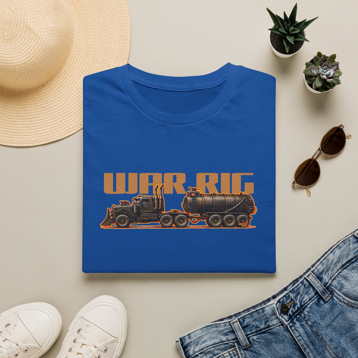 MAD MAX War Rig Collectible Fireball Art Tee Shirt