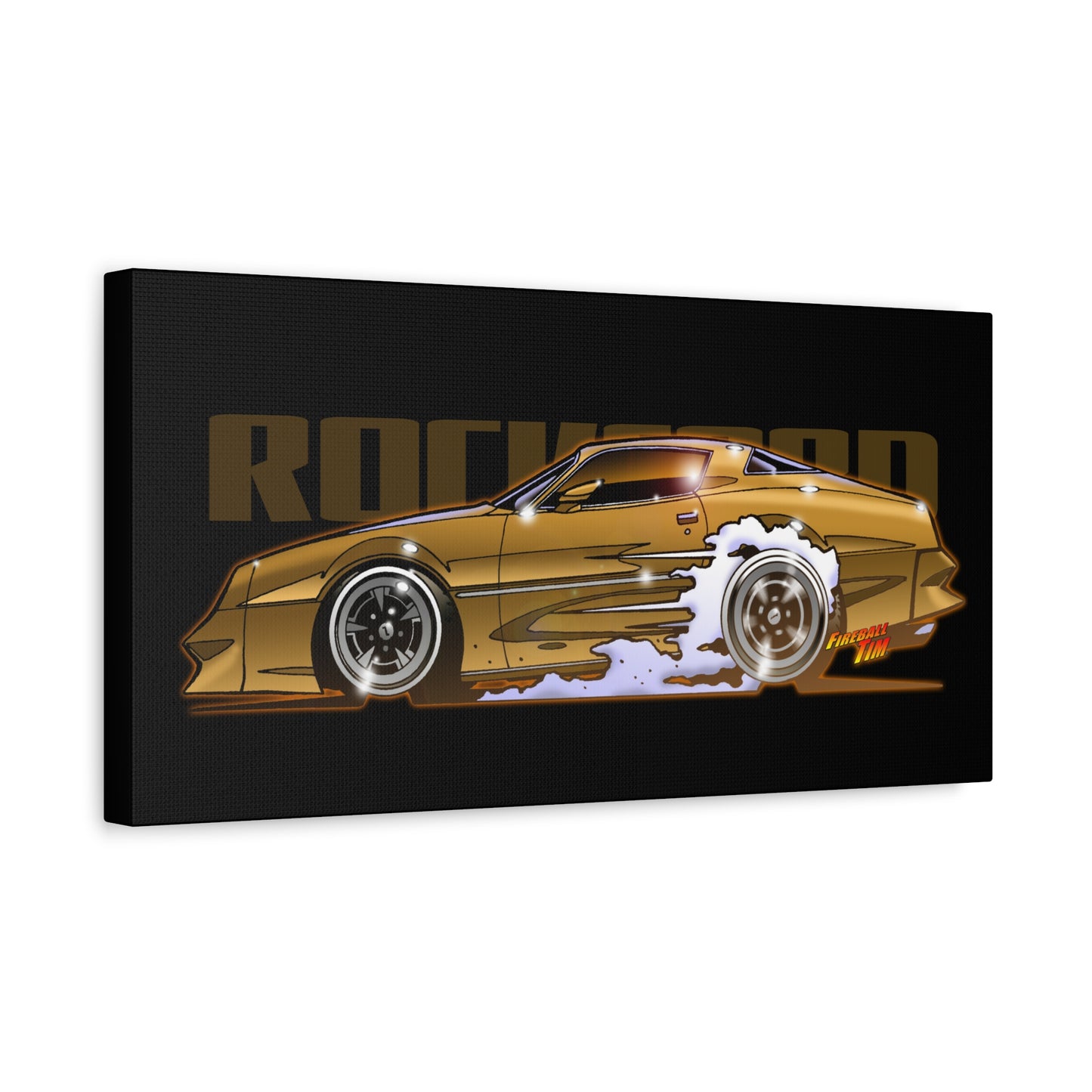 ROCKFORD FILES Pontiac Firebird Fireball Art Canvas Wall Print