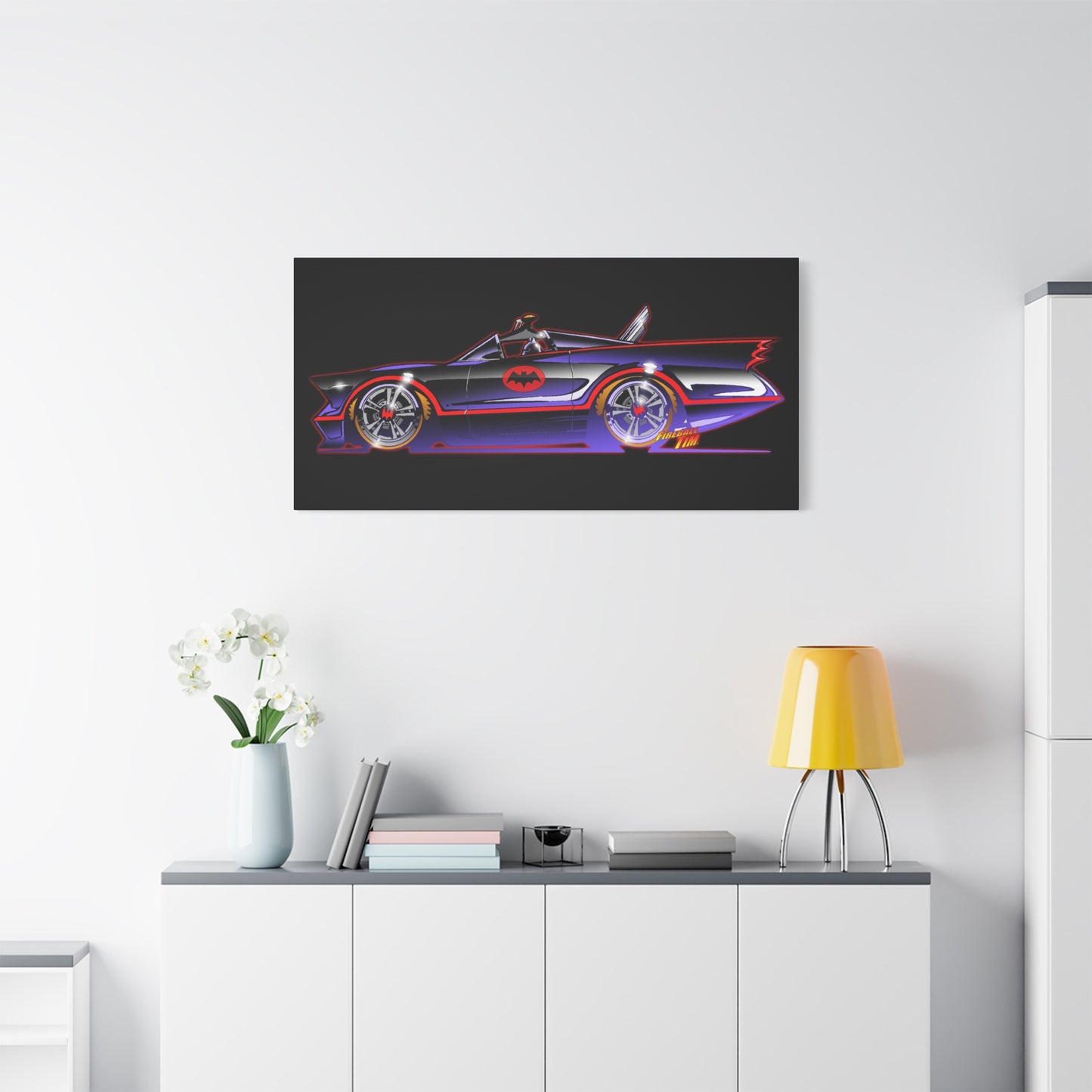 BATMOBILE 1966 BATMAN TV Car Canvas Art Print 11x14