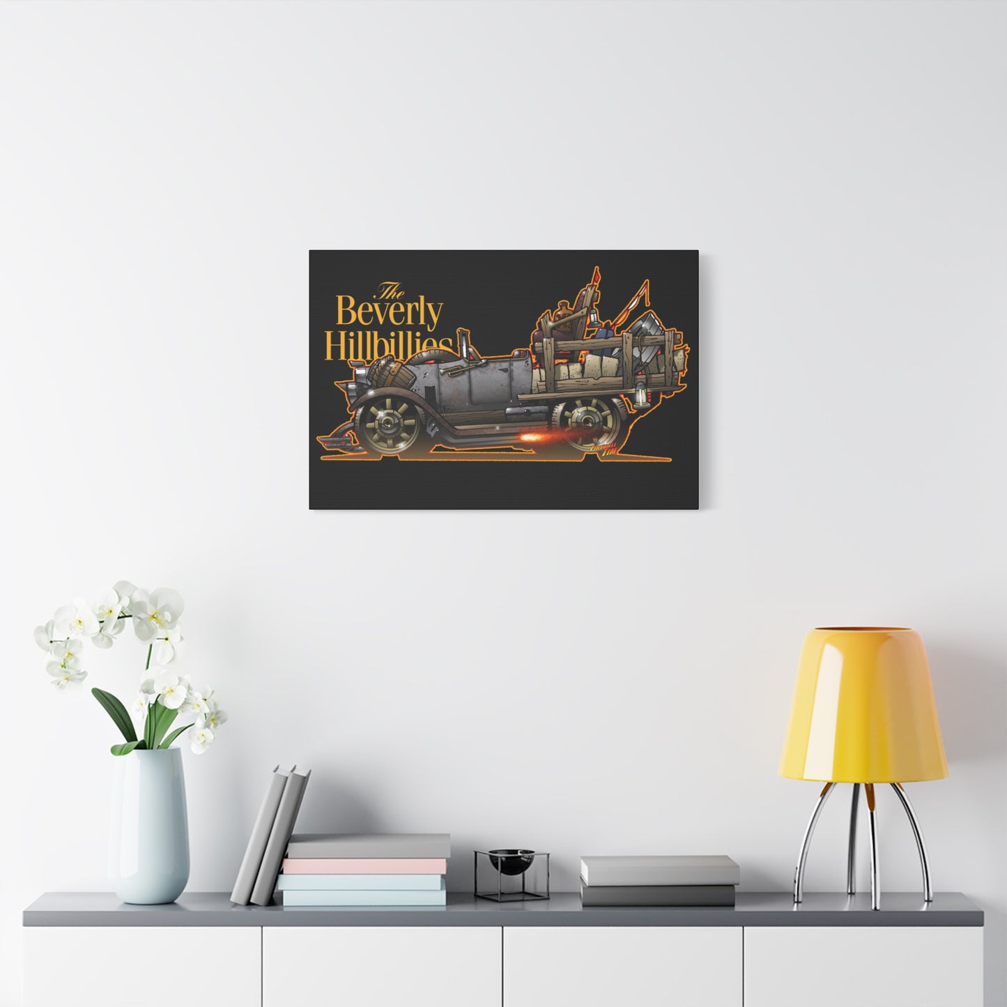 BEVERLY HILLBILLIES JALOPY Canvas Art Wall Print - 11x14