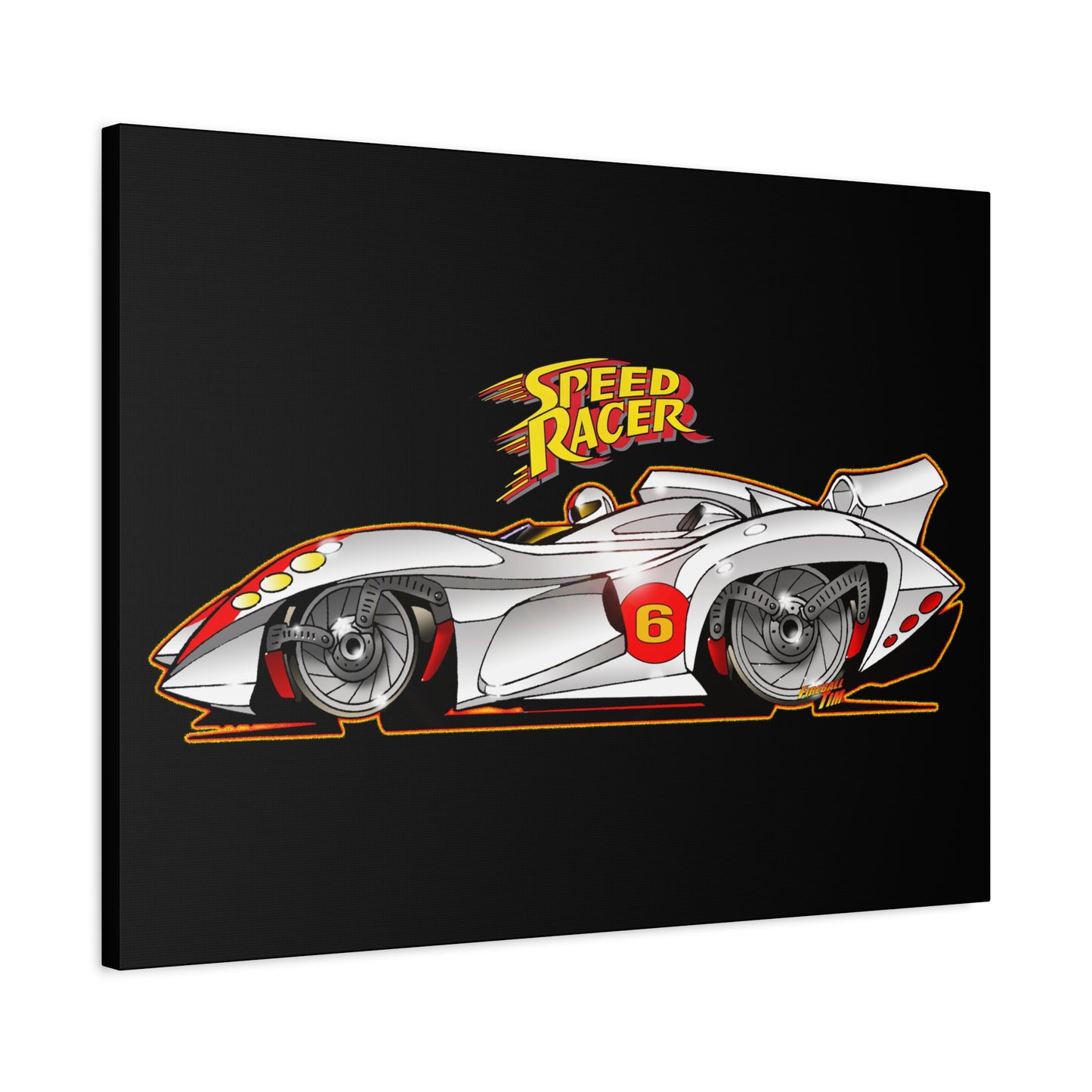 SPEED RACER MACH 6 Fireball Art Collectible Canvas Print - Multiple Sizes