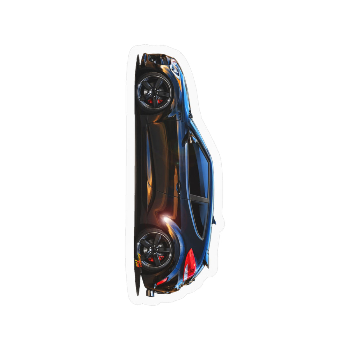 HYUNDAI VELOSTER 2012 Black Betty Collectible Fireball Art Stickers in 4 Sizes