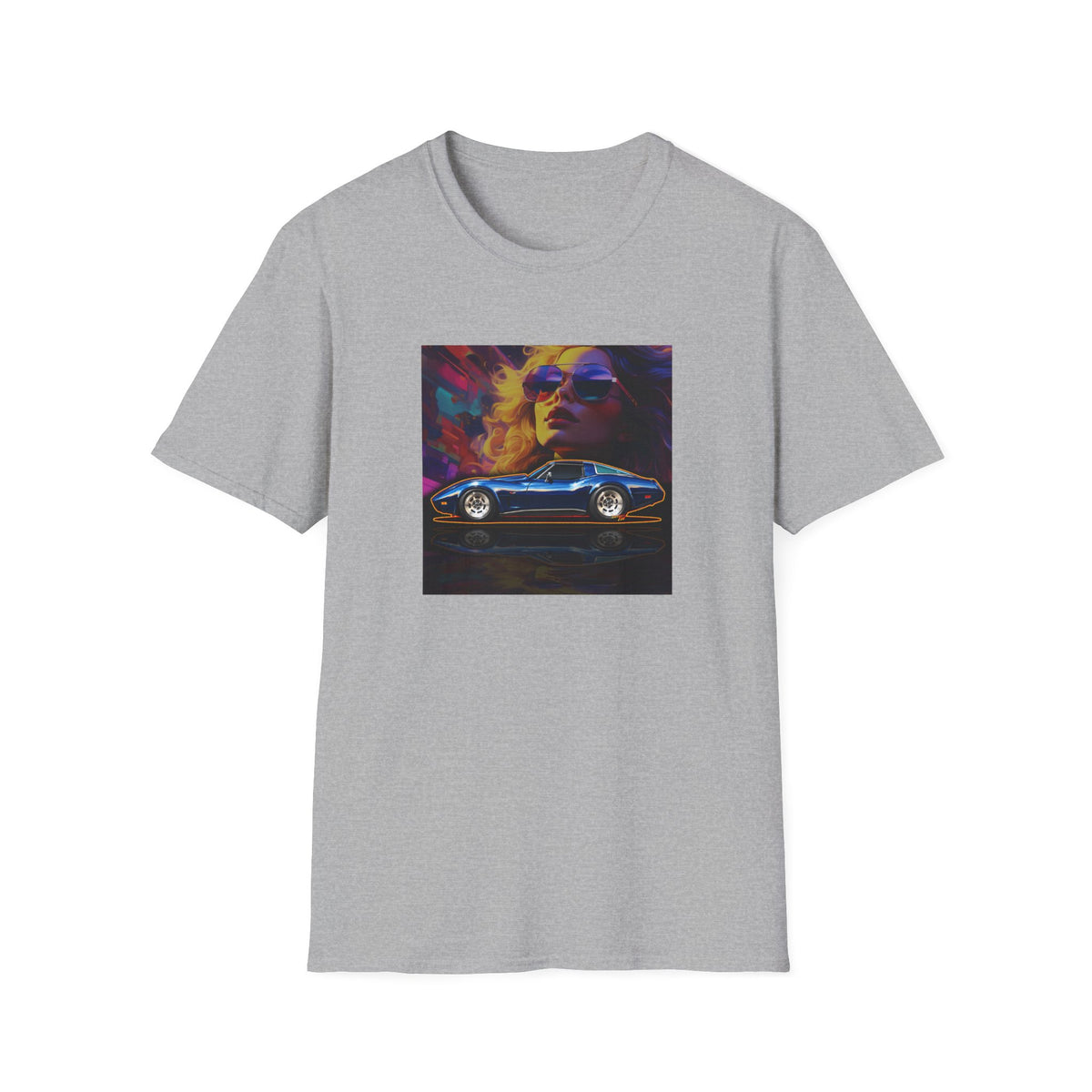 CHEVROLET CORVETTE 1978 Collectible Blonde Fireball Art Collectible Fireball Art TeeShirt