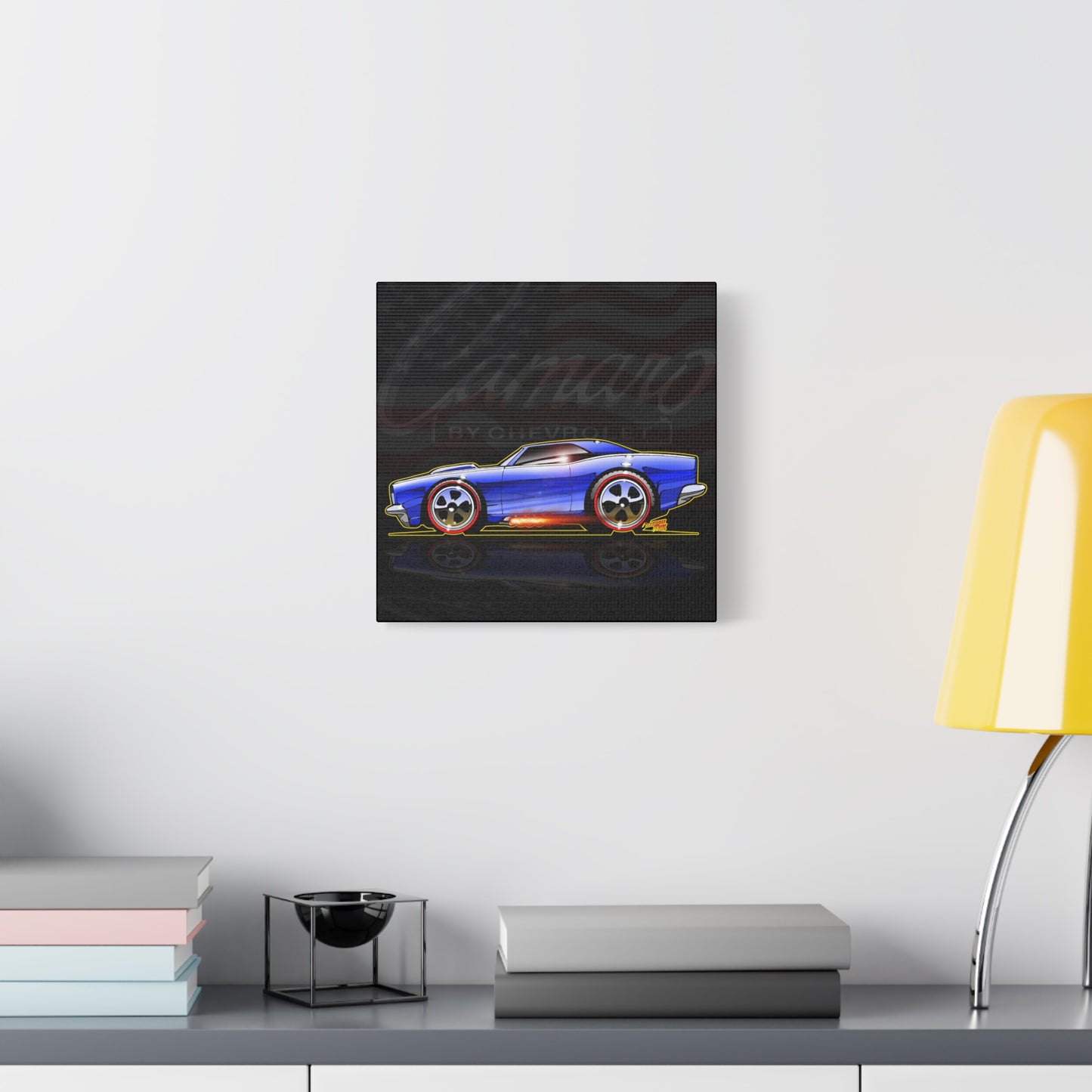 HOT WHEELS CAMARO Custom Collectible Fireball Art Canvas Print