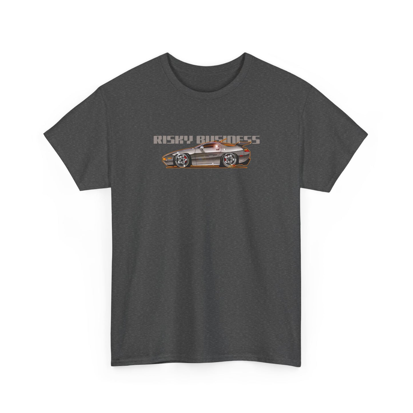 RISKY BUSINESS Porsche 928 Fireball Art Cotton Tee Shirt - Colors