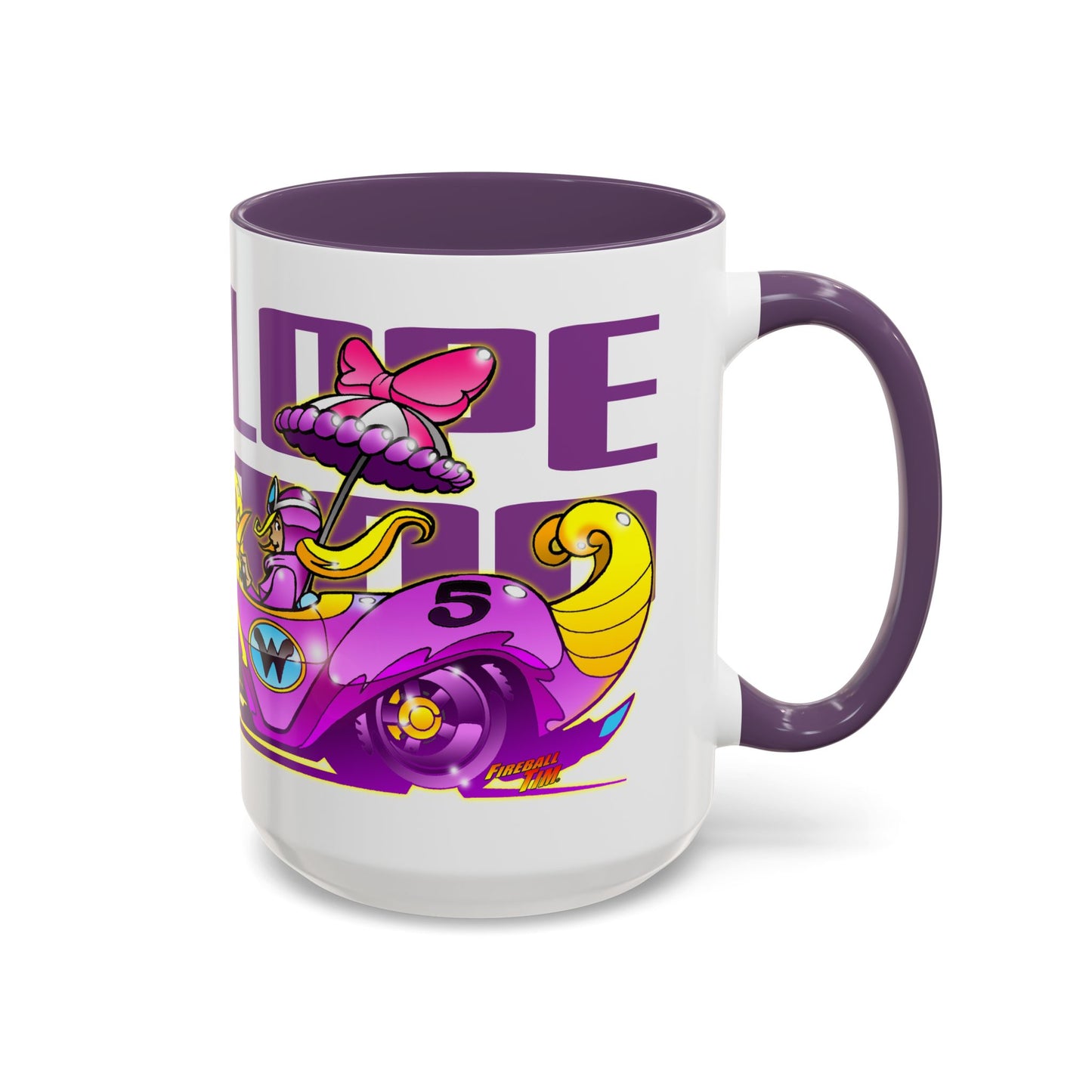 PENELOPE PITSTOP Wacky Races Cartoon Collectible Fireball Art Coffee Mug - 2 Sizes