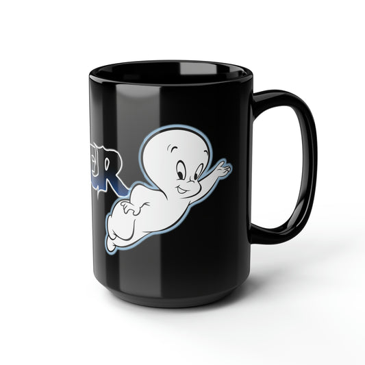 CASPAR THE FRIENDLY GHOST Black Mug 15oz