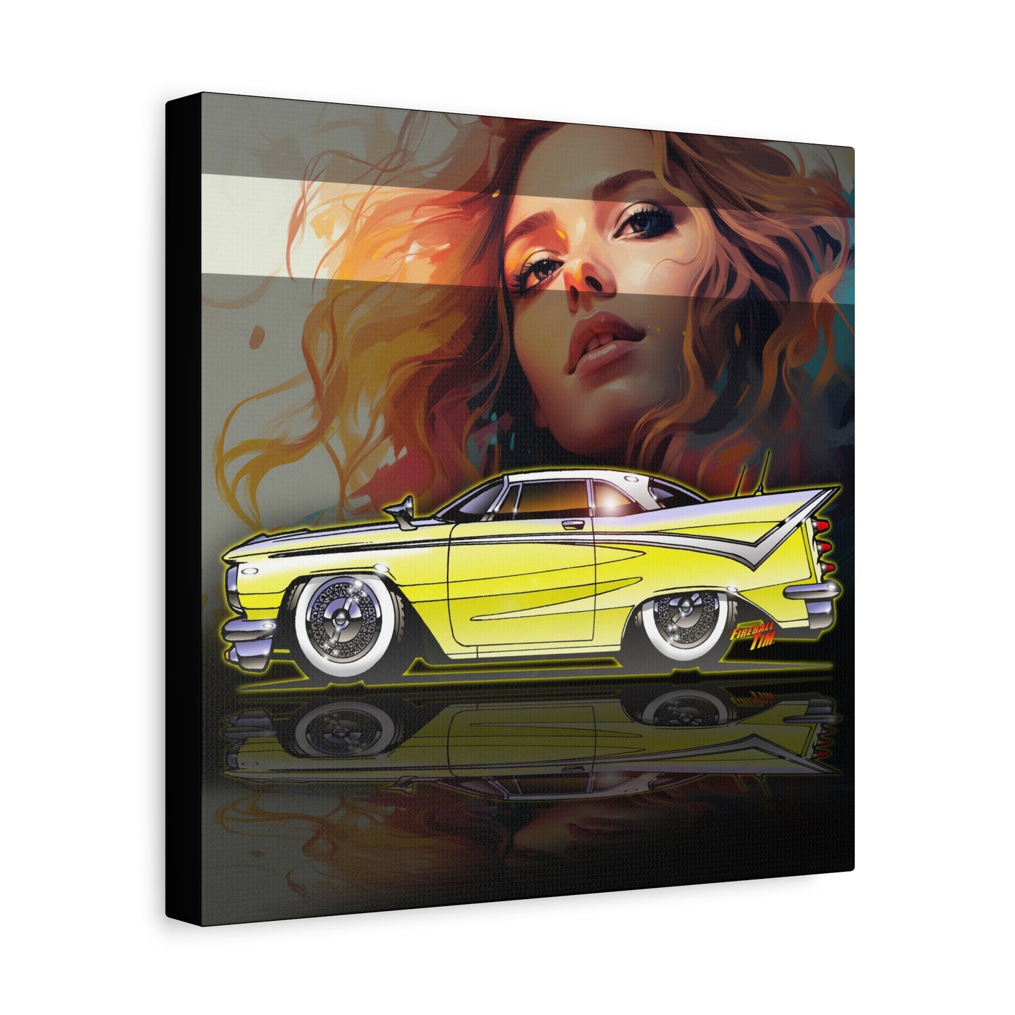 DESOTO FIREFLIGHT 1959 Classic Car Canvas Art Wall Print - 12x12