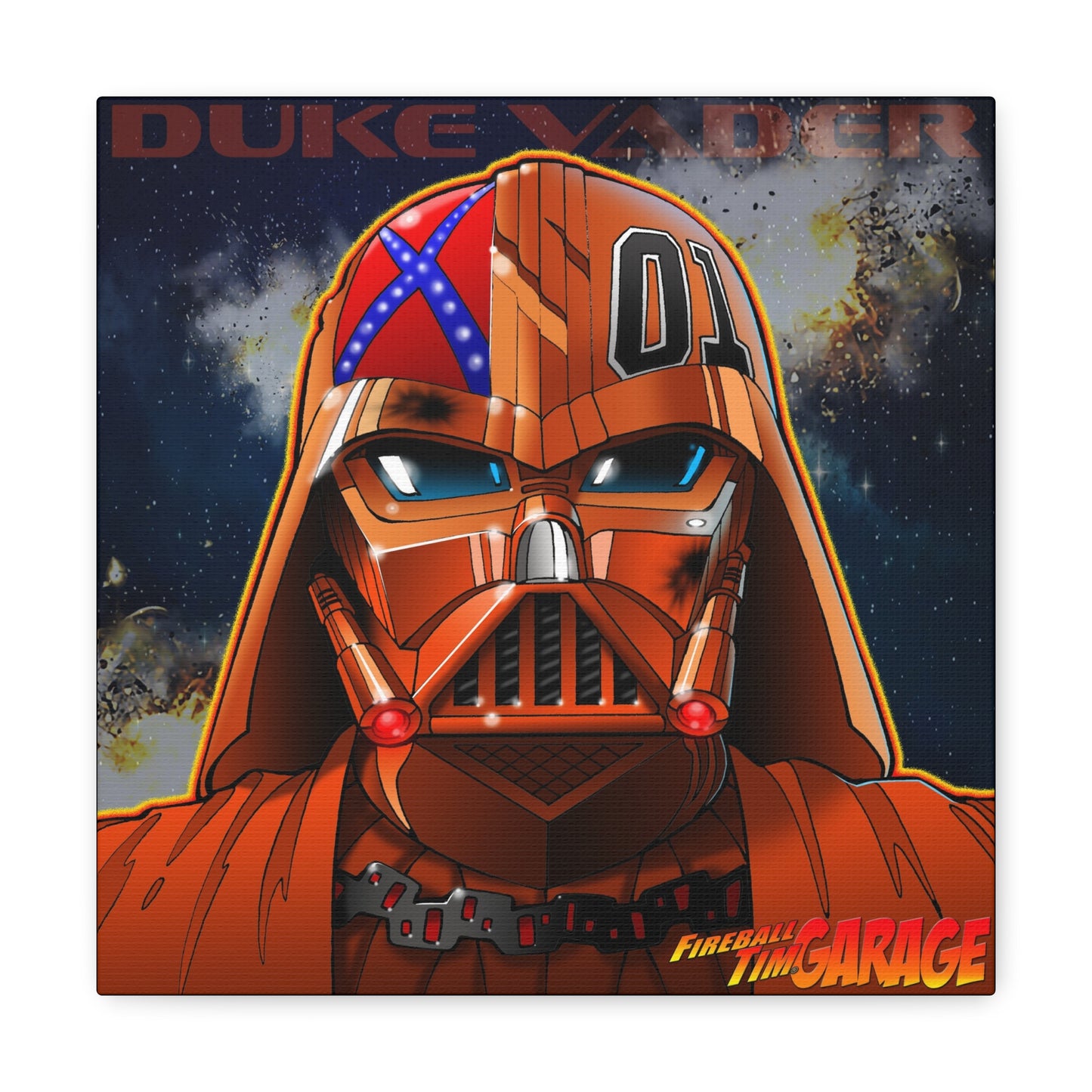 DUKE VADER Darth Vader Dukes of Hazzard Mashup Concept Art MASTERPRINT 3 Sizes