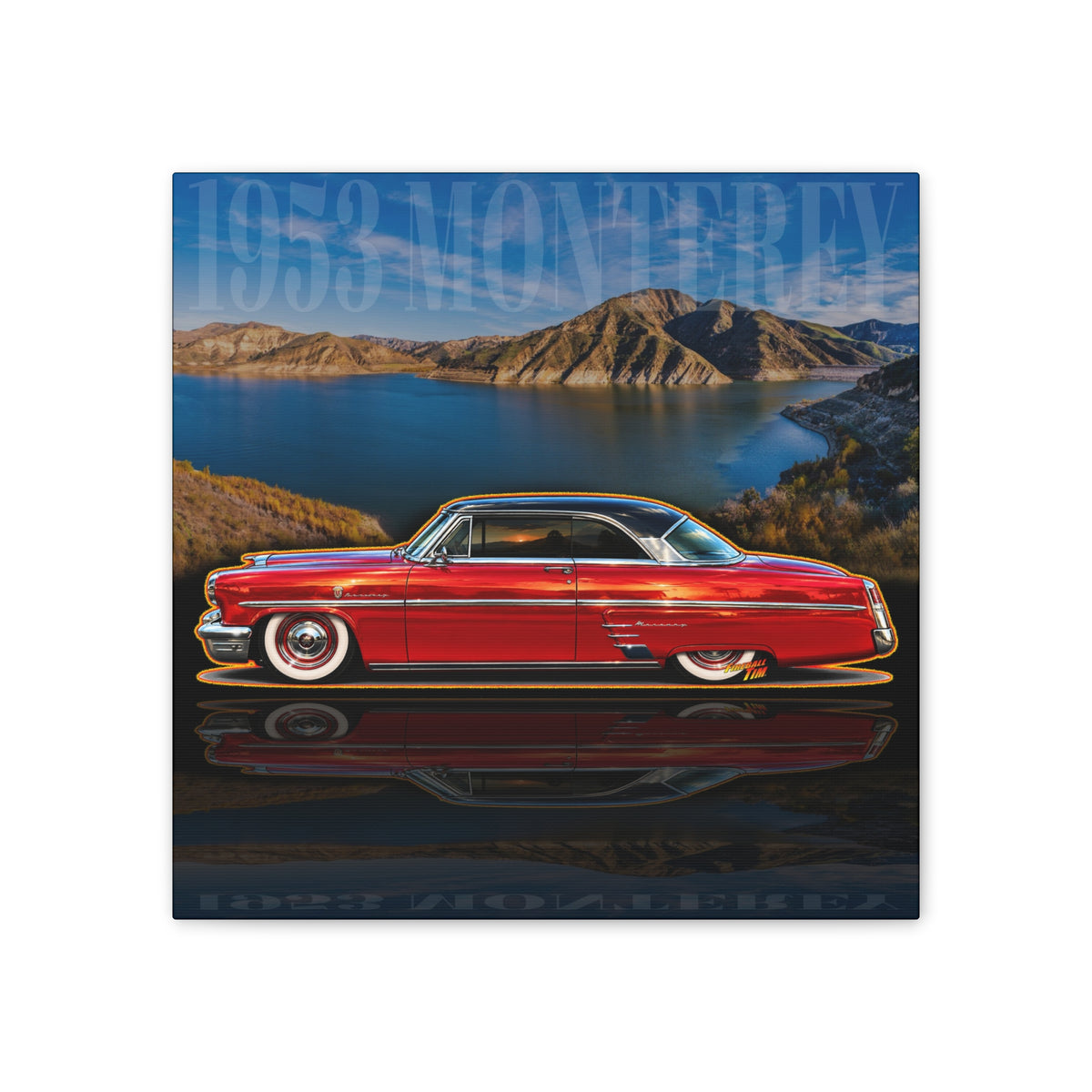 MERCURY MONTEREY 1953 Collectible Fireball Art Canvas Stretched Print