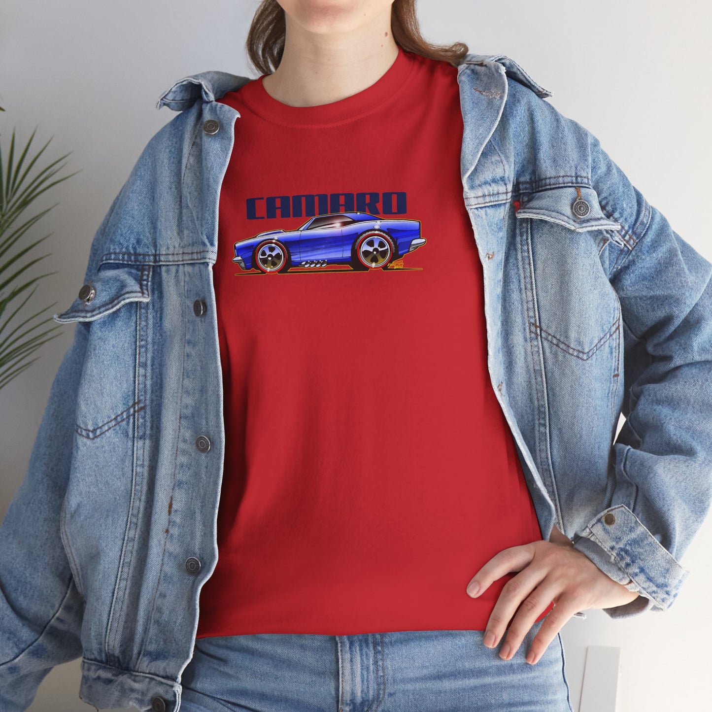 HOT WHEELS CAMARO Custom Collectible Fireball Art Heavy Cotton Tee 12 Colors