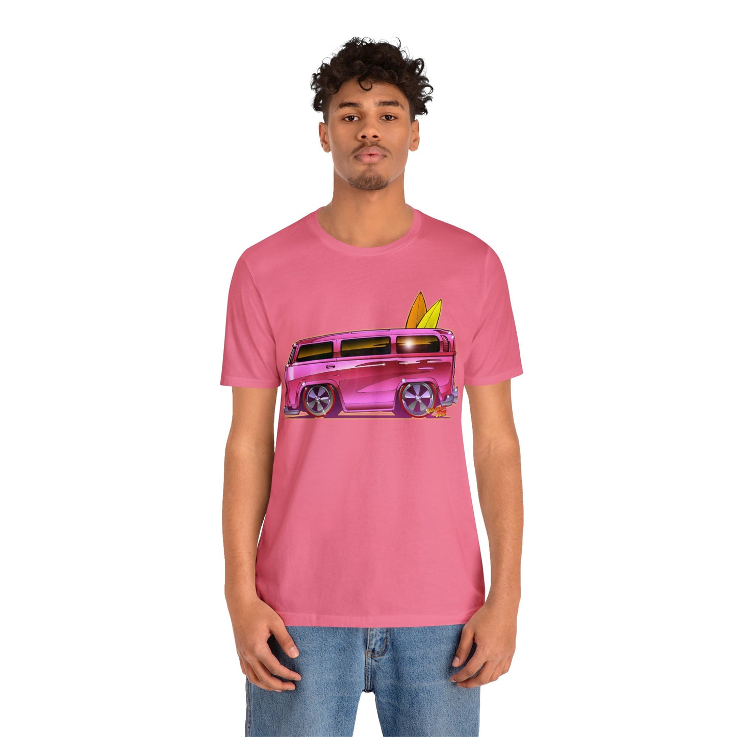 Hot Wheels PINK BEACH BOMB VW Bus Unisex Jersey Short Sleeve TShirt 12 Colors