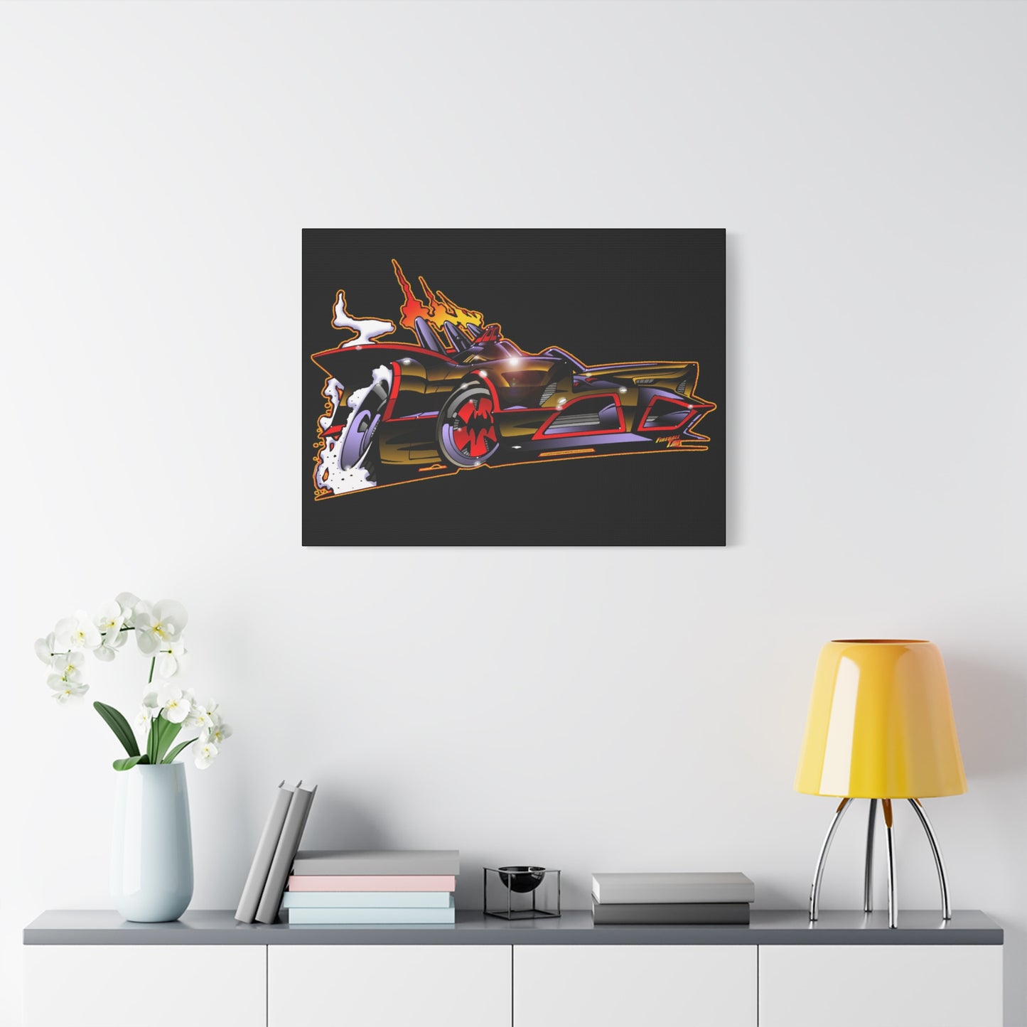 BATMOBILE 1966 BATMAN BAT66 Collectible TV Car Canvas Wall Art