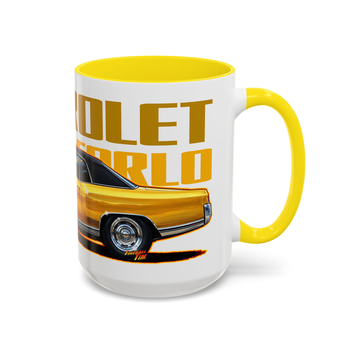 CHEVROLET MONTE CARLO 1972 Collectible Fireball Art Coffee Mug - 2 Sizes