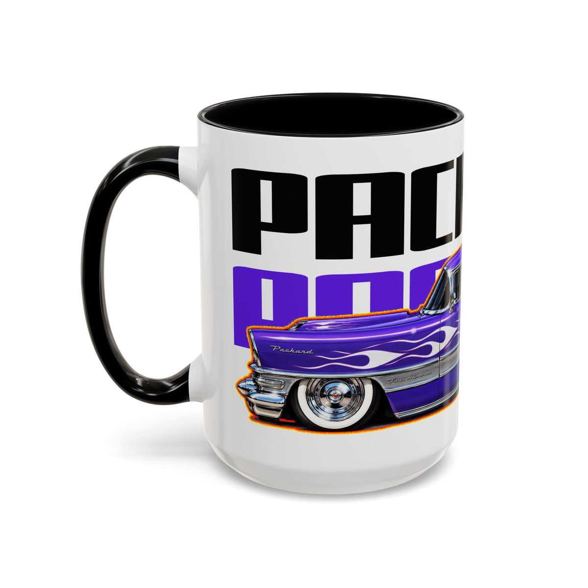 PACKARD 1955 Kustom Four Hundred Collectible Fireball Art Coffee Mug - 2 Sizes
