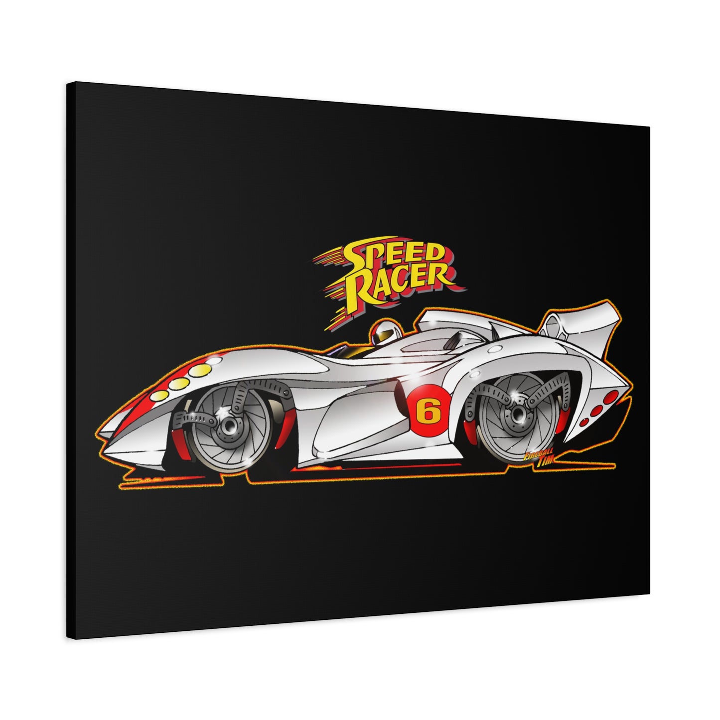 SPEED RACER MACH 6 Fireball Art Collectible Canvas Print - Multiple Sizes