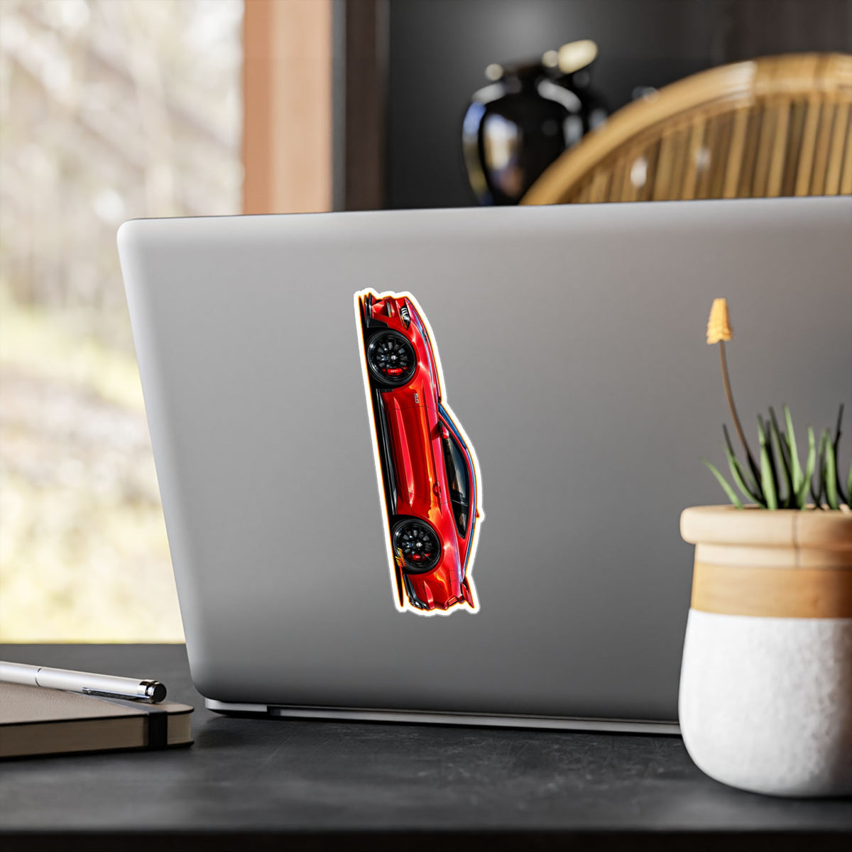 FORD MUSTANG 2019 GT 5.0 Collectible Fireball Art Stickers in 4 Sizes