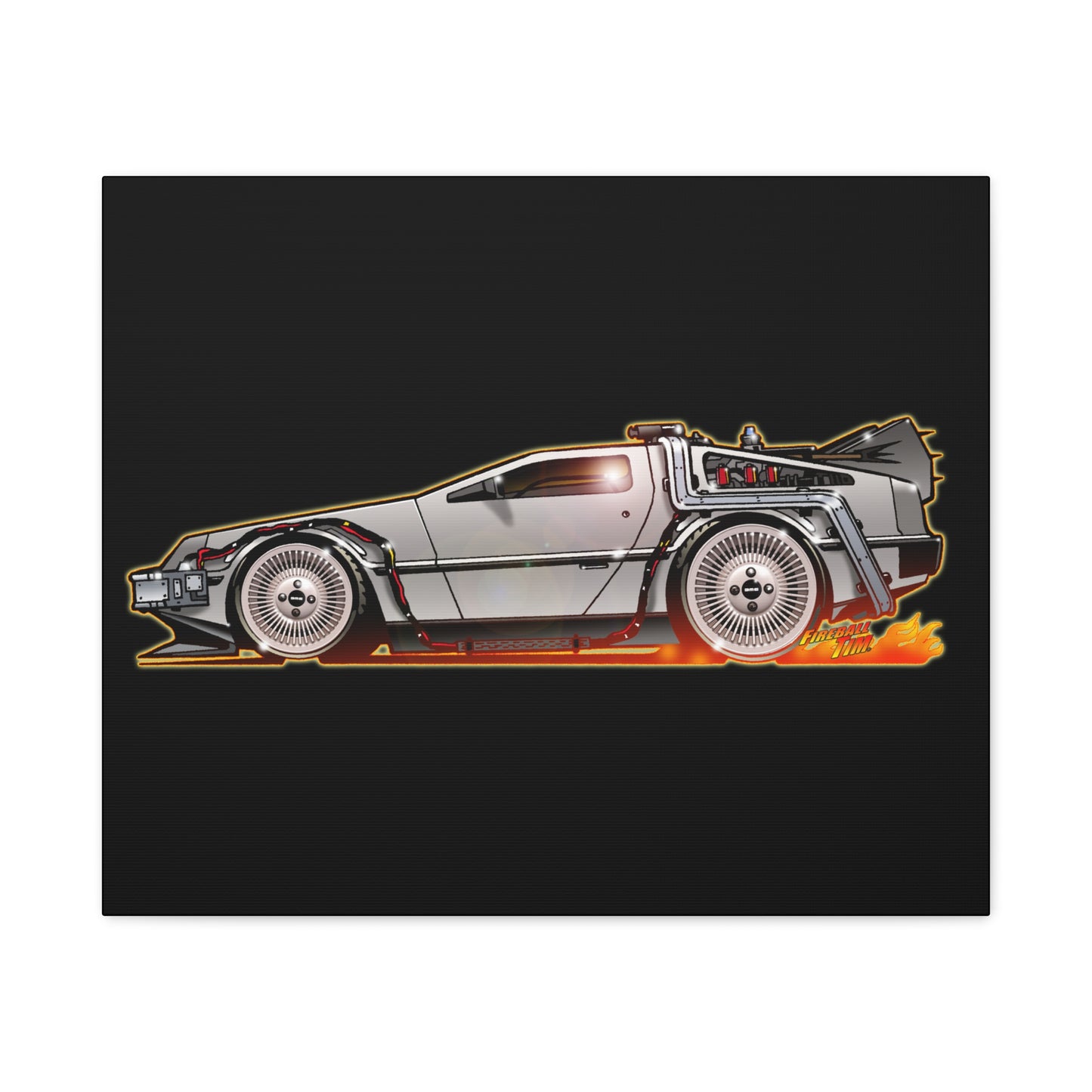 BACK to the FUTURE Delorean Time Machine Canvas Art Wall Print