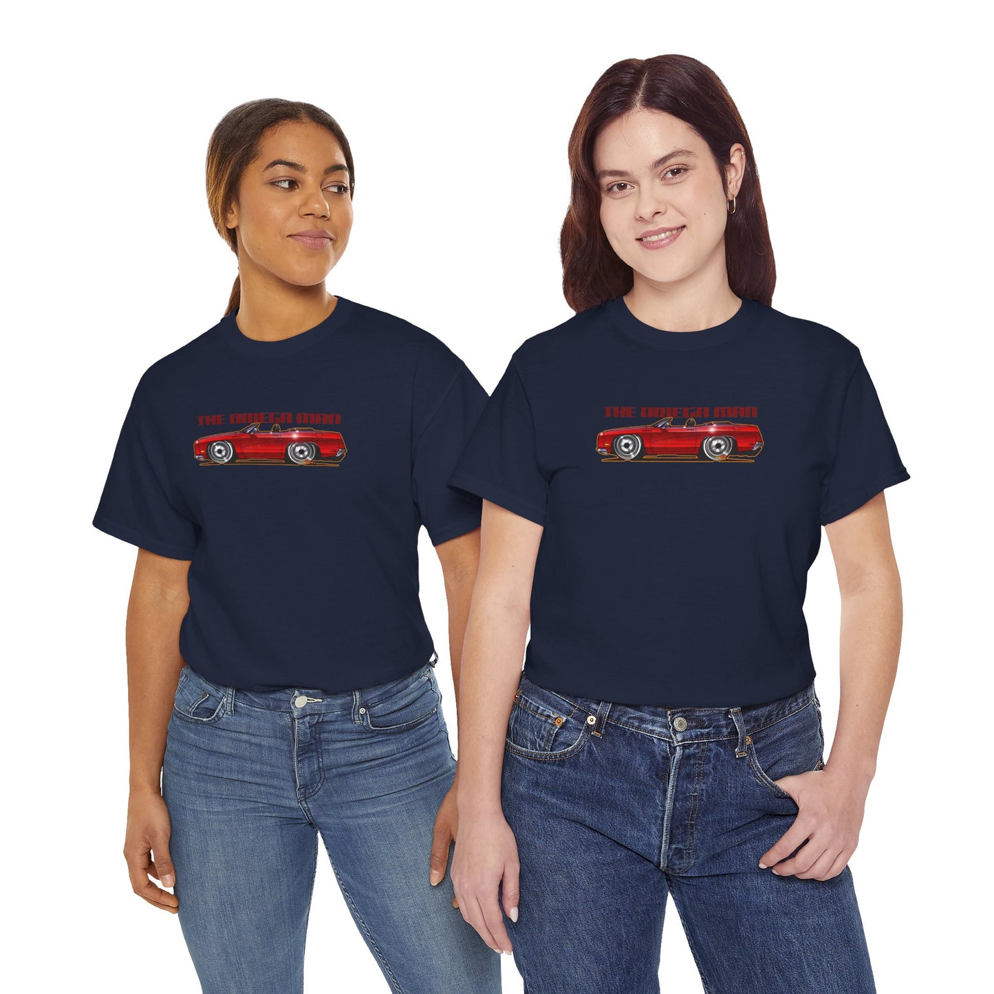 THE OMEGA MAN 1970 Ford Galaxie Movie Car Fireball Art Tee Shirt - Multiples
