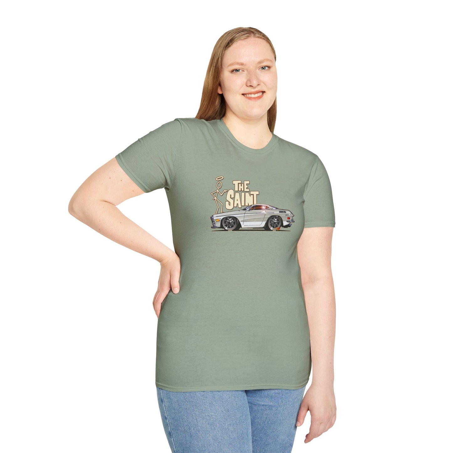 THE SAINT 1967 VOLVO 1800 S ST1 Concept Art Unisex Softstyle T-Shirt 13 Colors